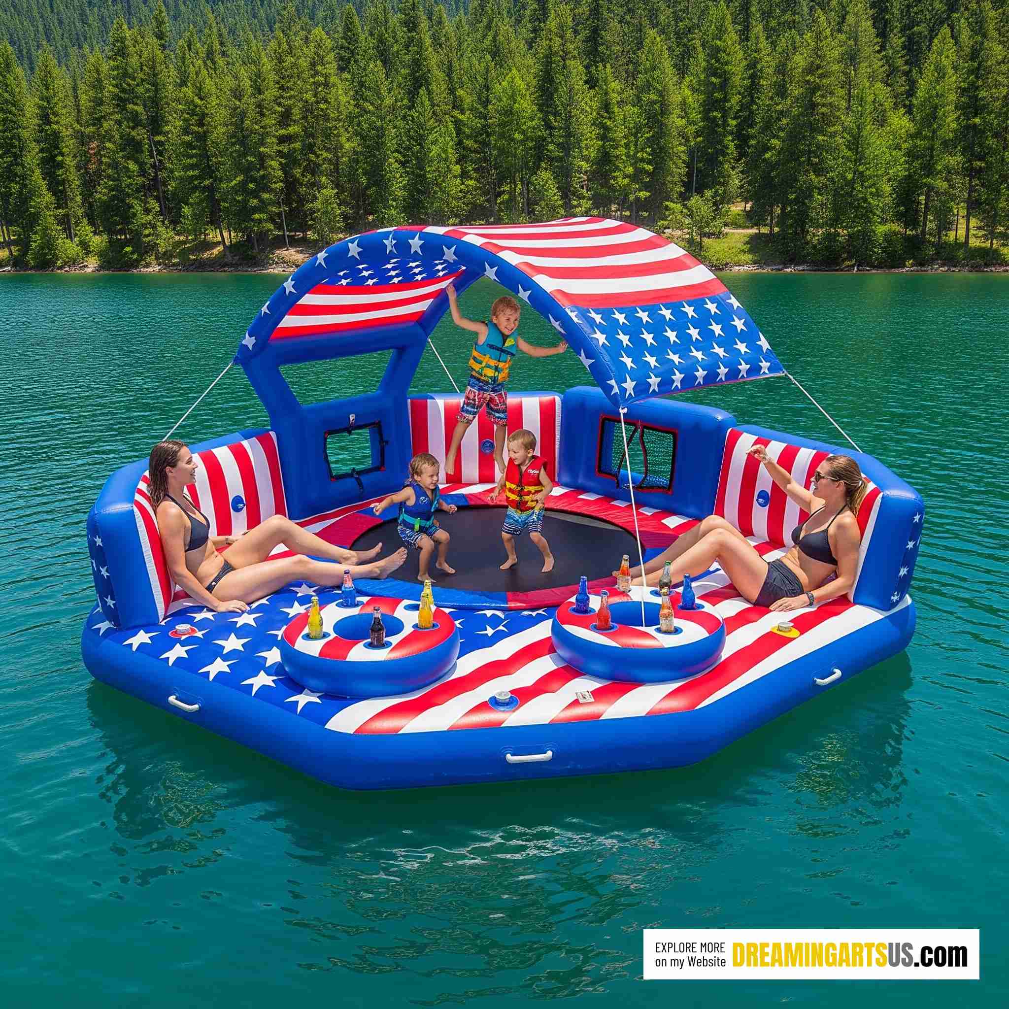 Party Floats With Built-In Trampoline