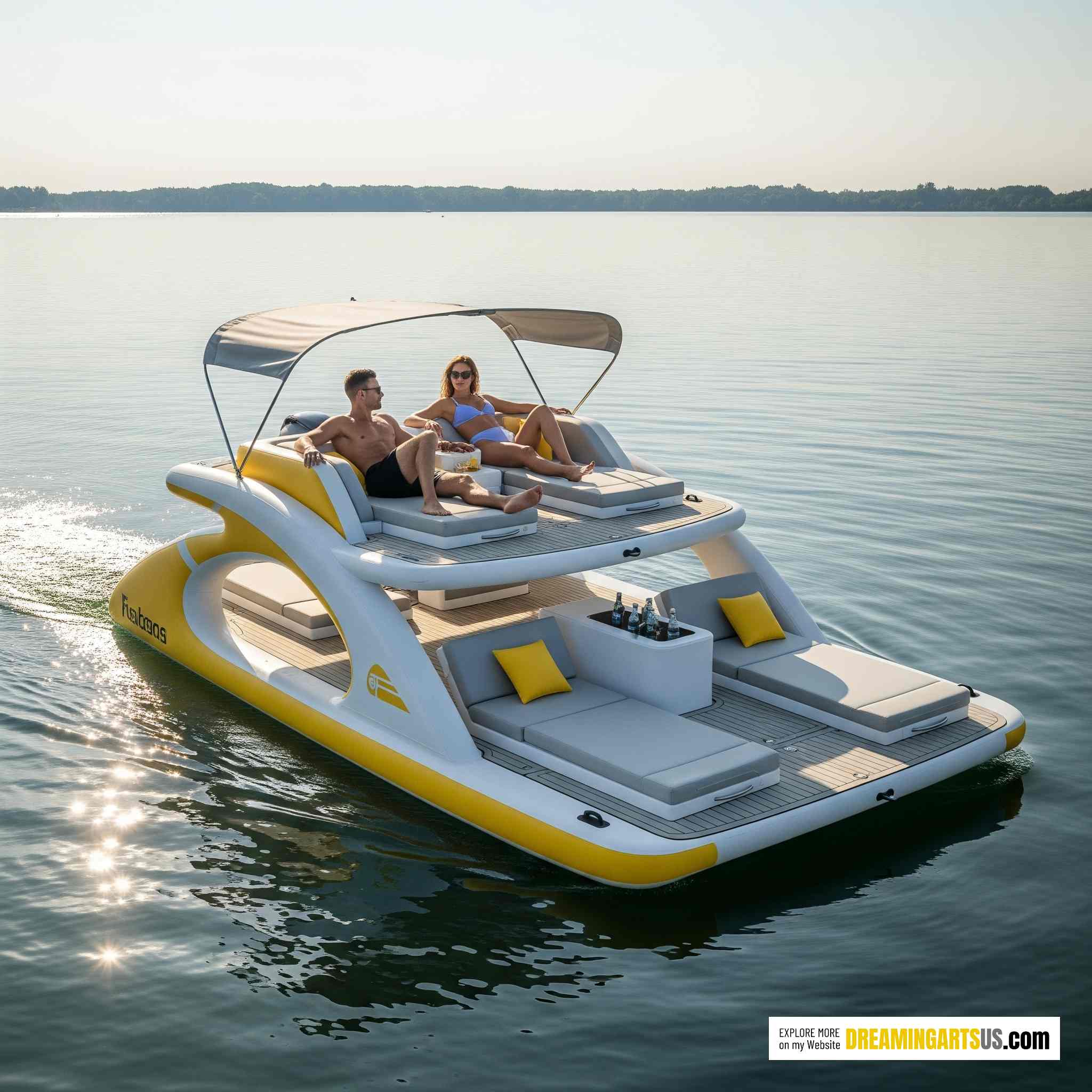 Inflatable Yacht Lake Float