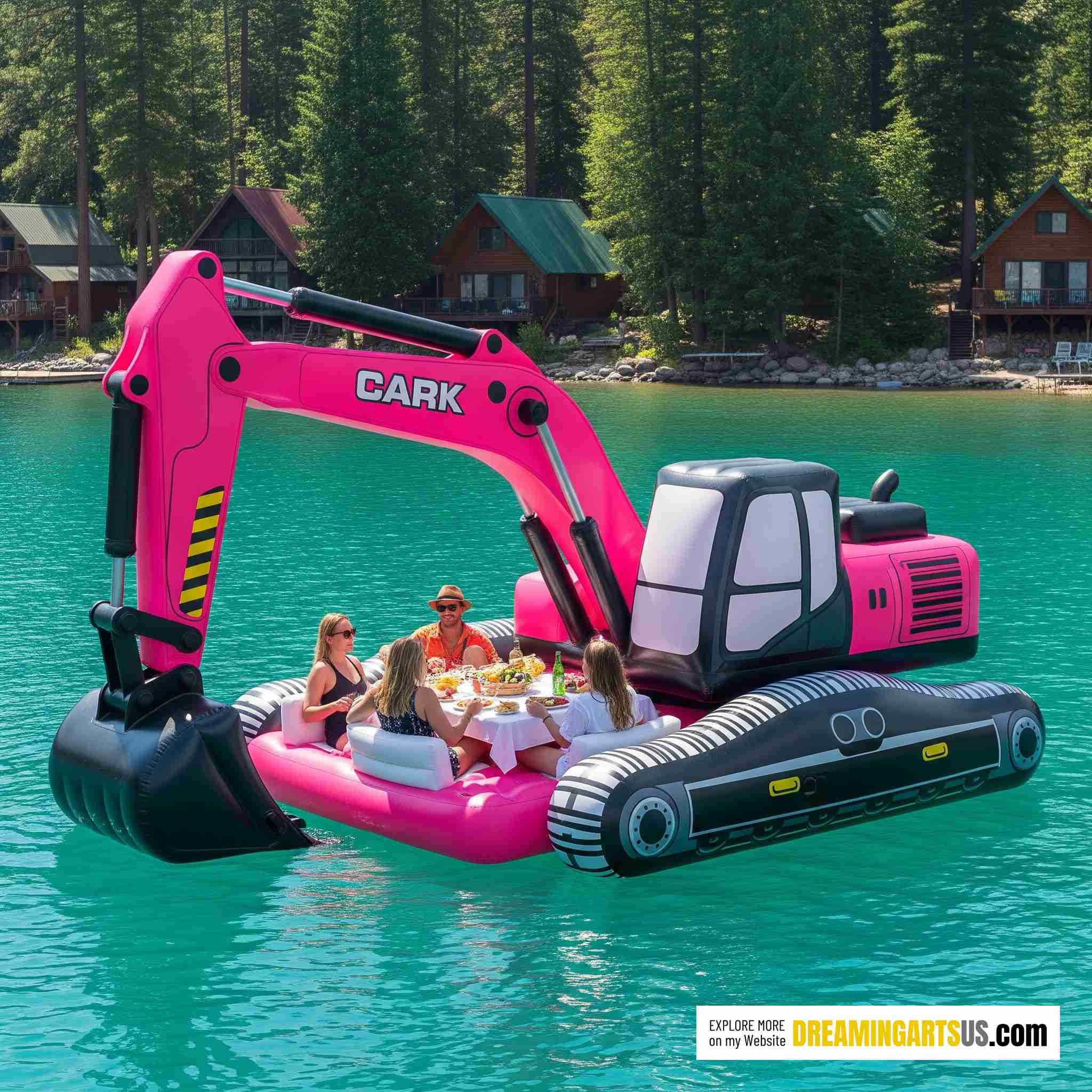 Inflatable Excavator Lake Float