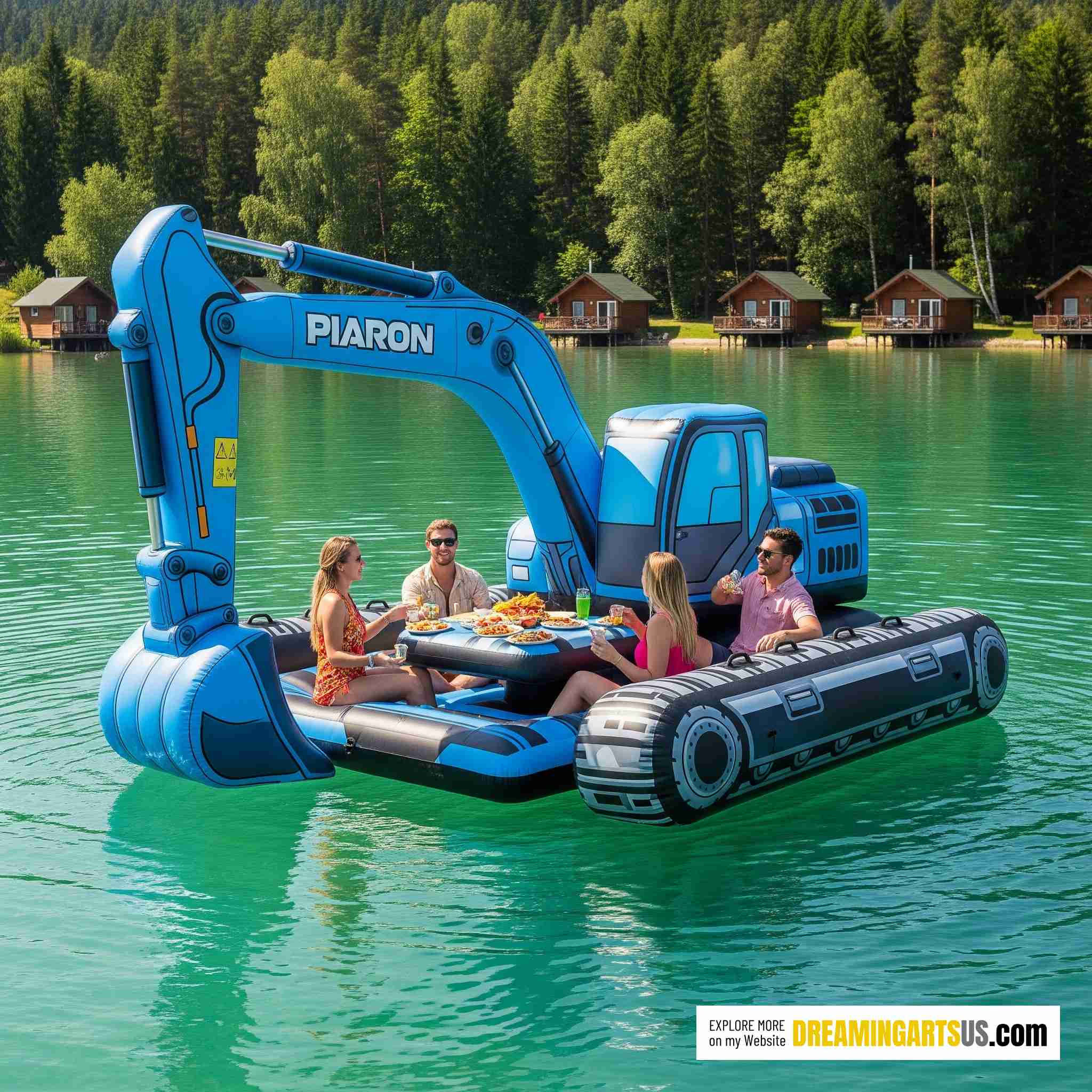 Inflatable Excavator Lake Floats