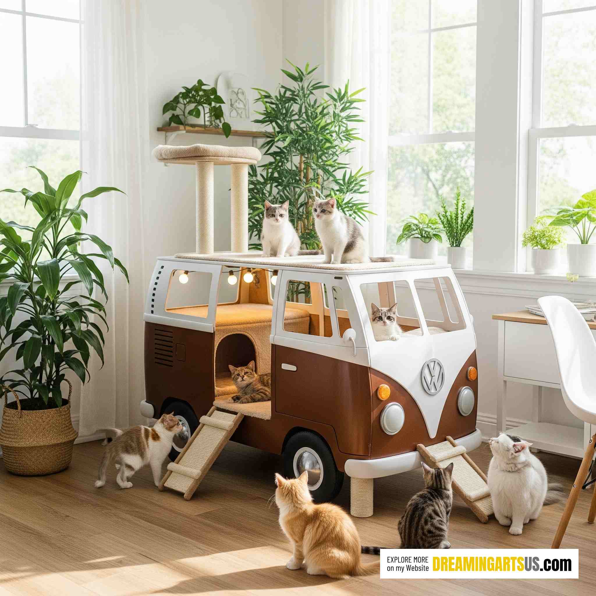 VW Bus Cat Tree