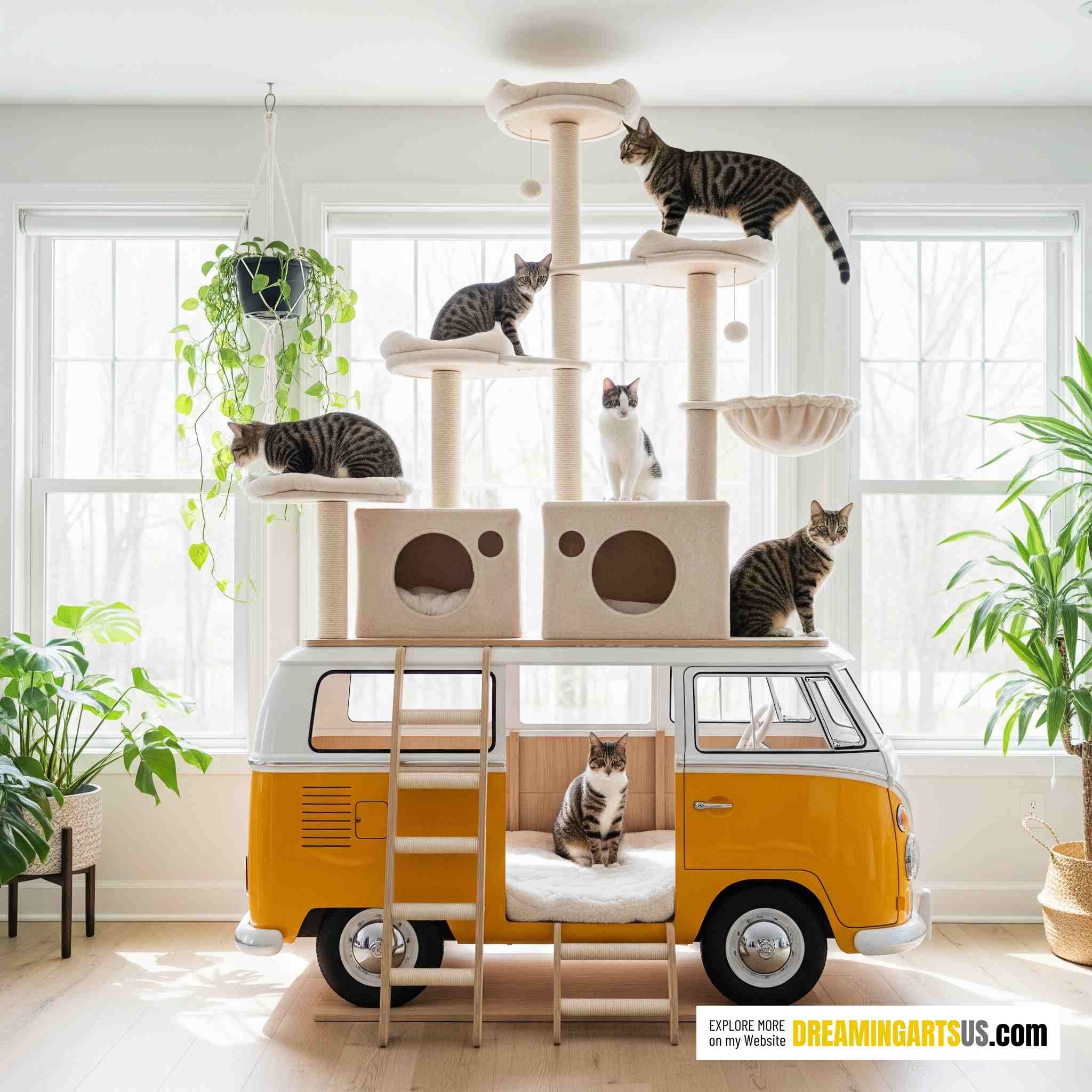 VW Bus Cat Tree