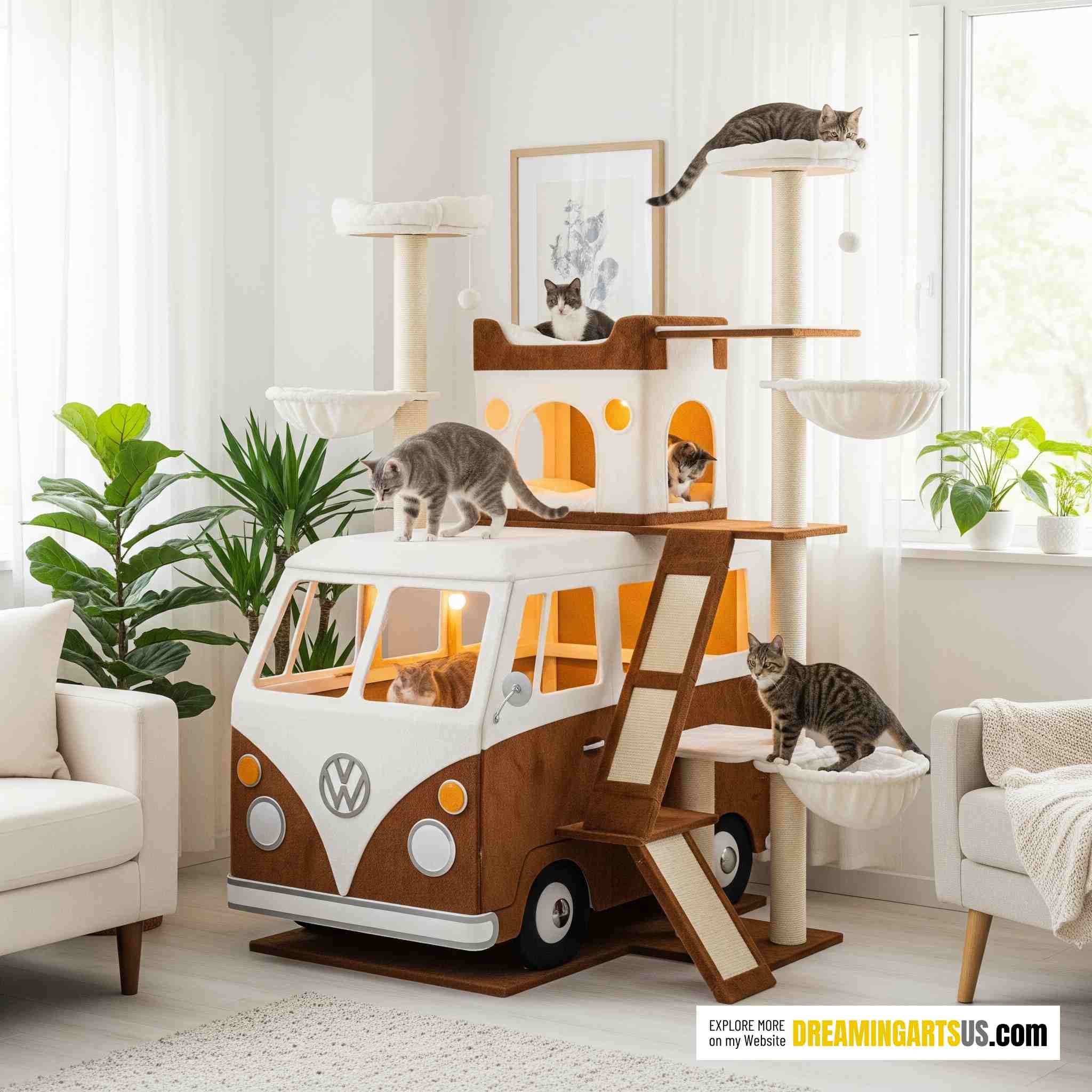 VW Bus Cat Tree