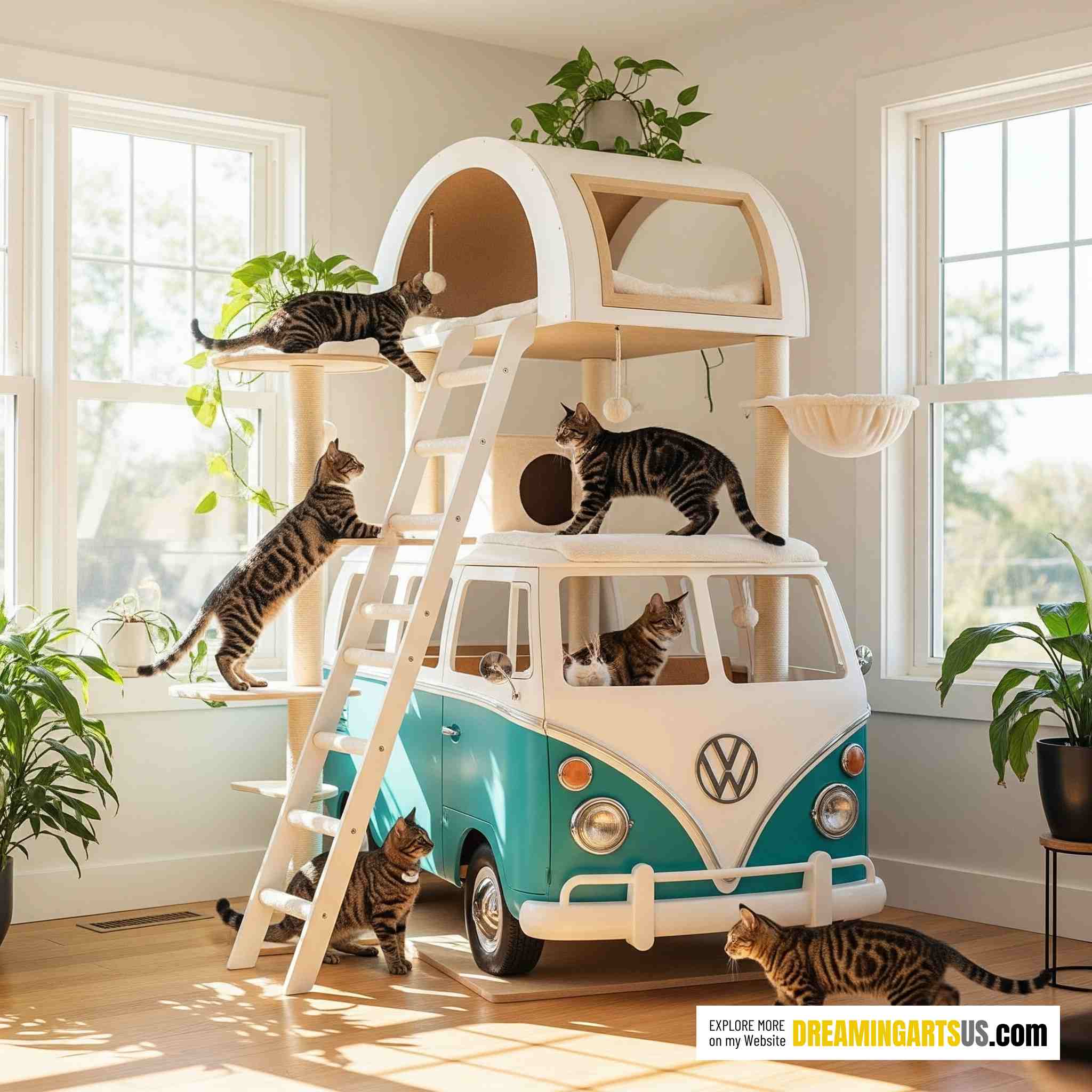 VW Bus Cat Tree
