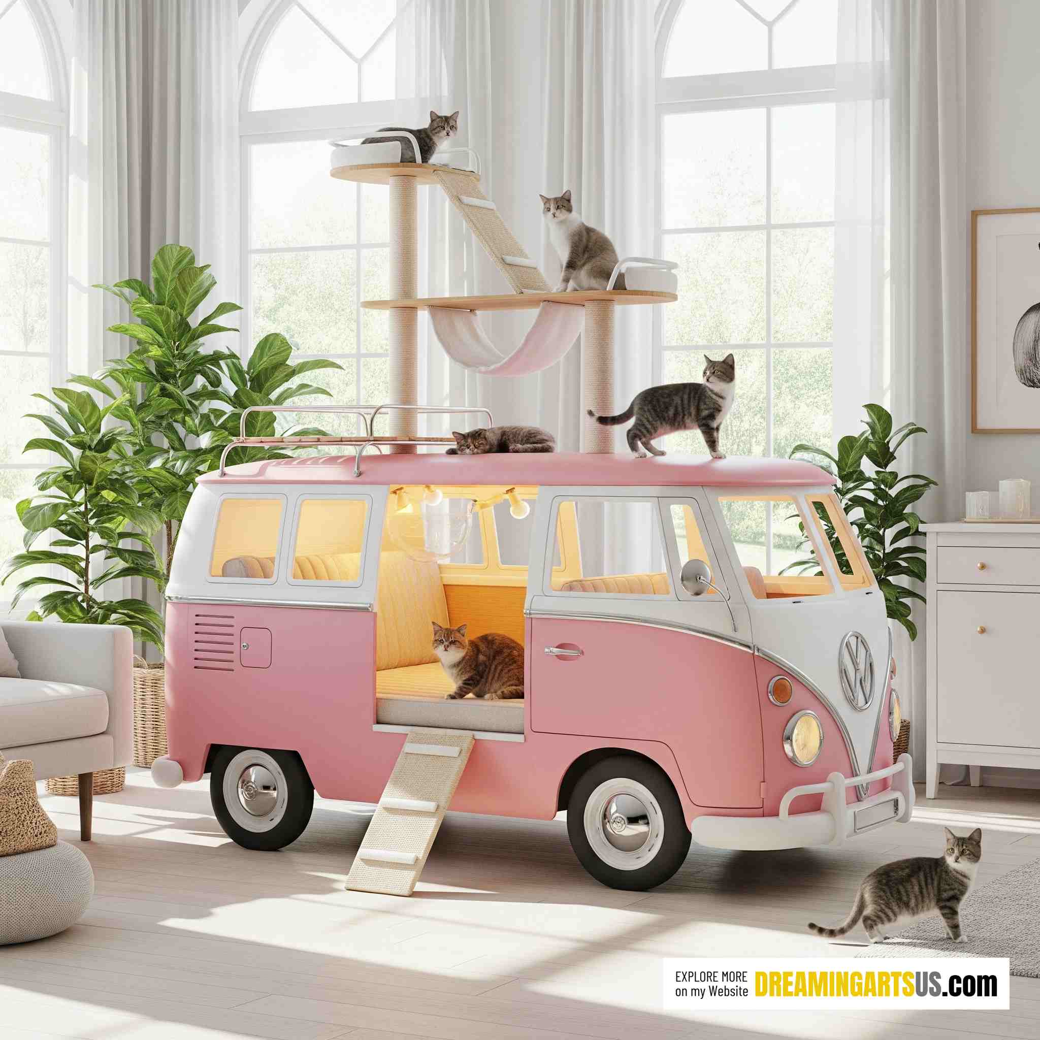 VW Bus Cat Tree