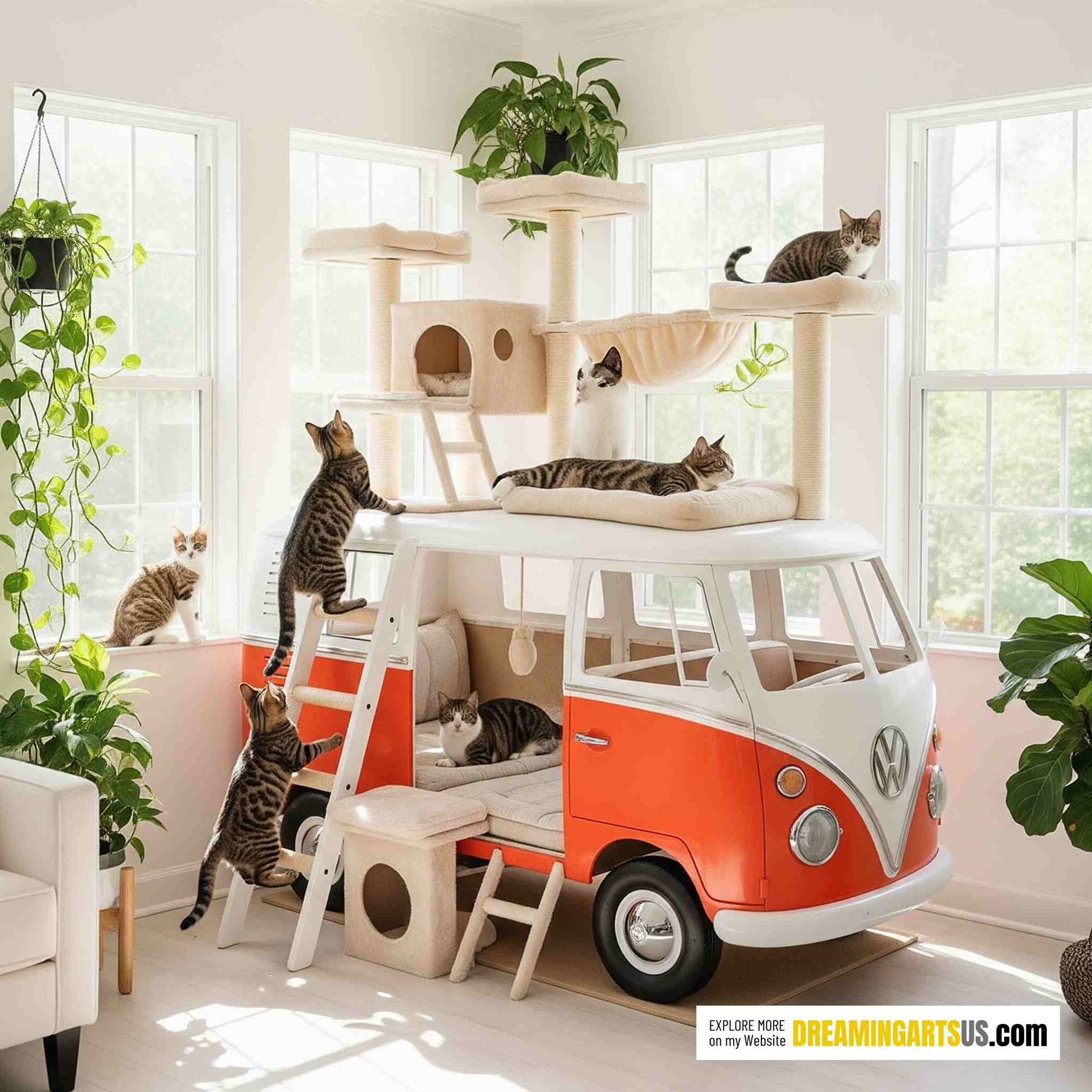 VW Bus Cat Tree