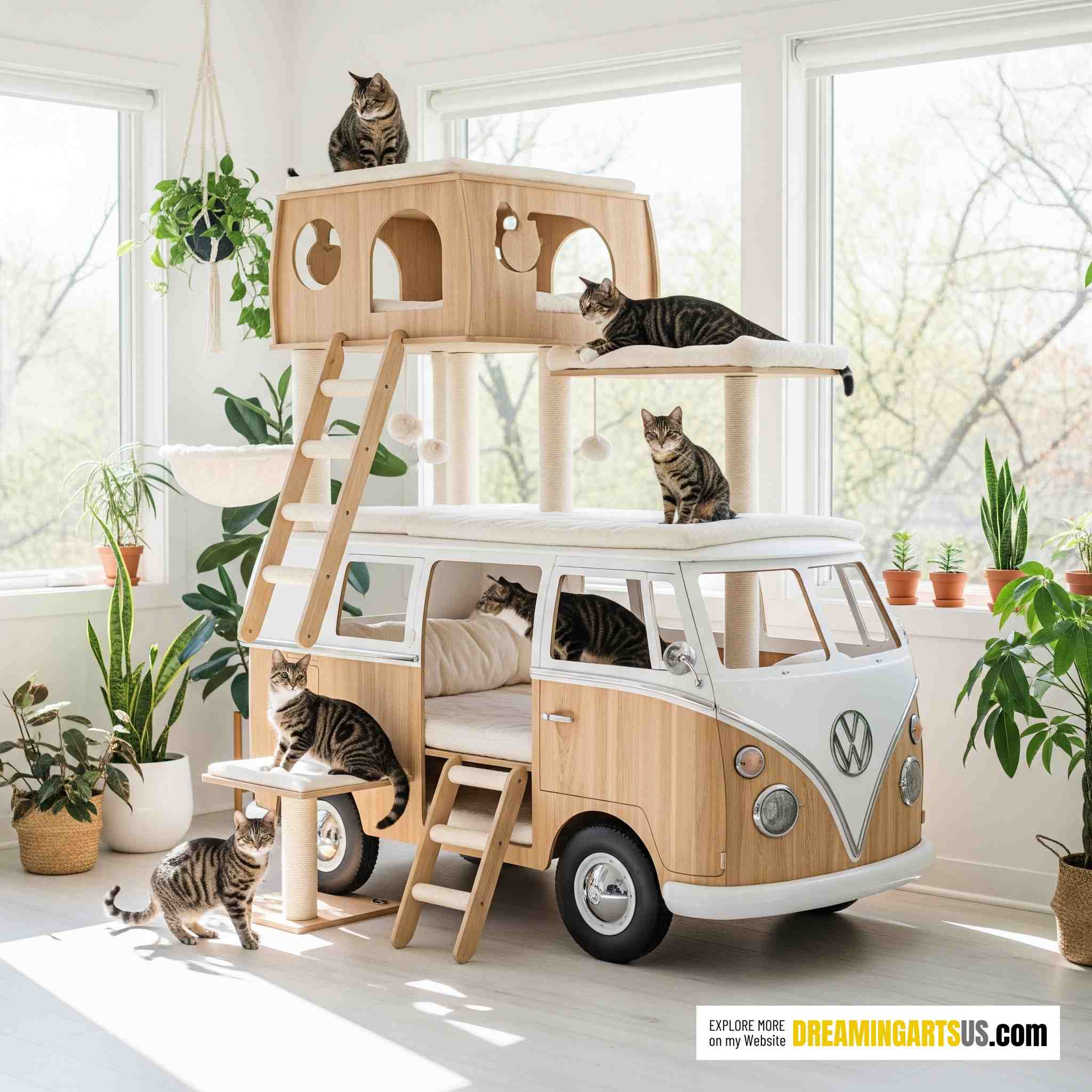 VW Bus Cat Tree