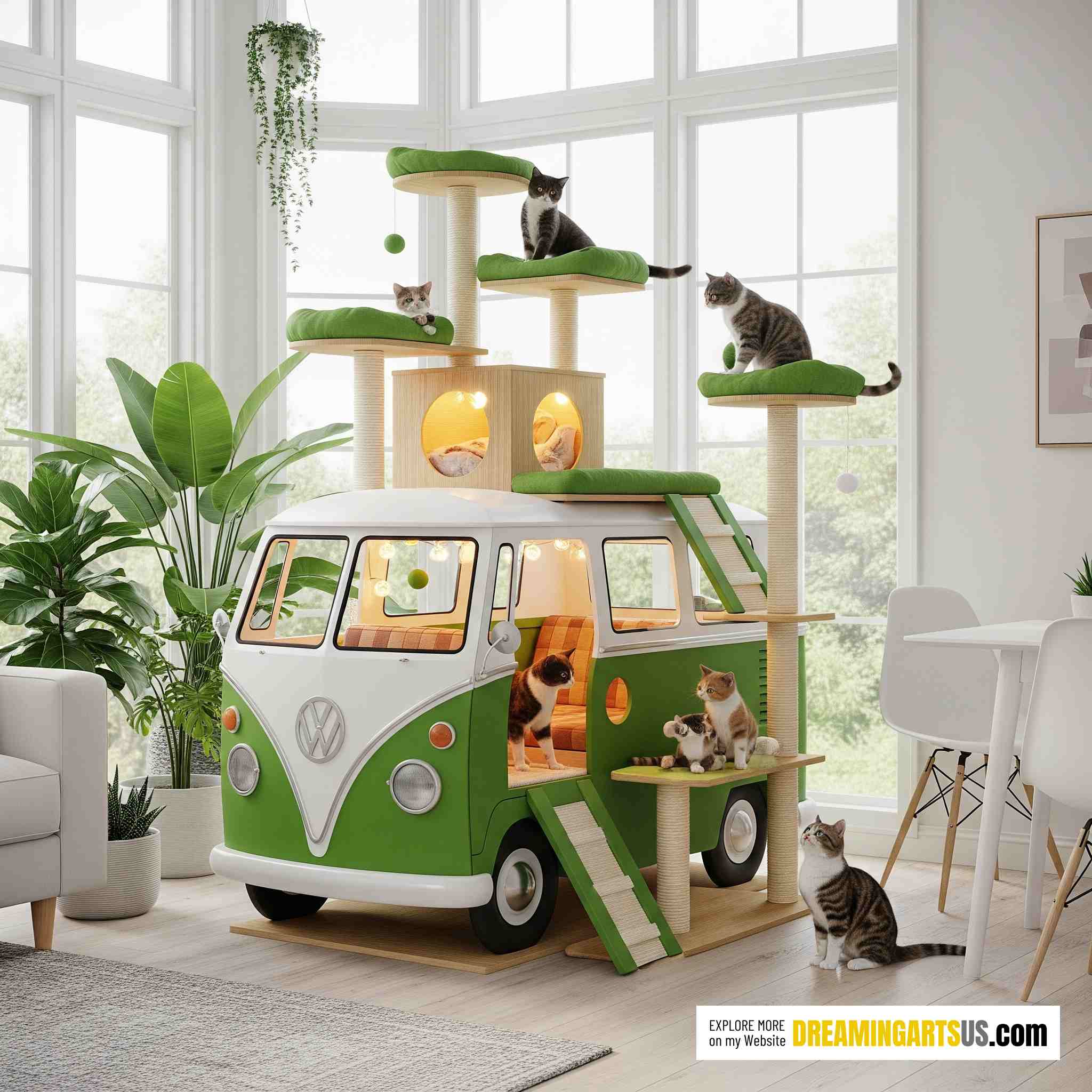 VW Bus Cat Tree