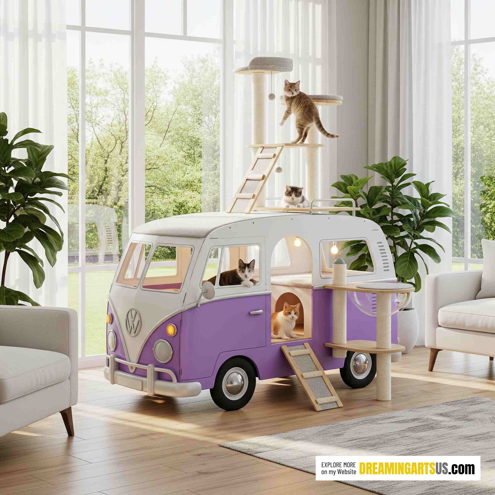 VW Bus Cat Tree