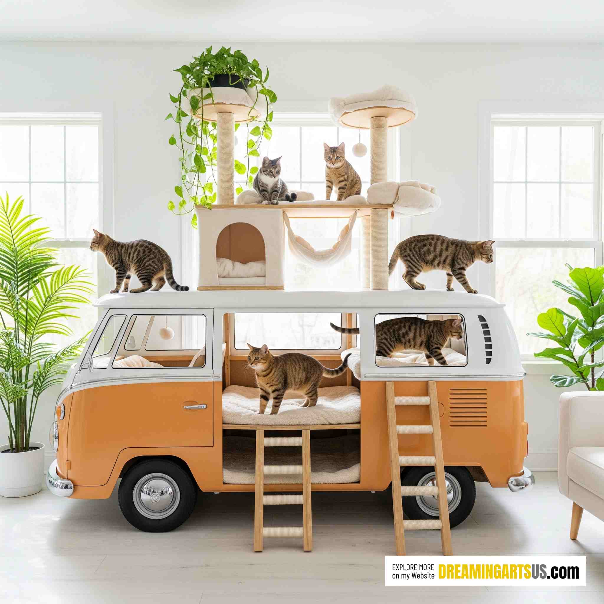 VW Bus Cat Tree