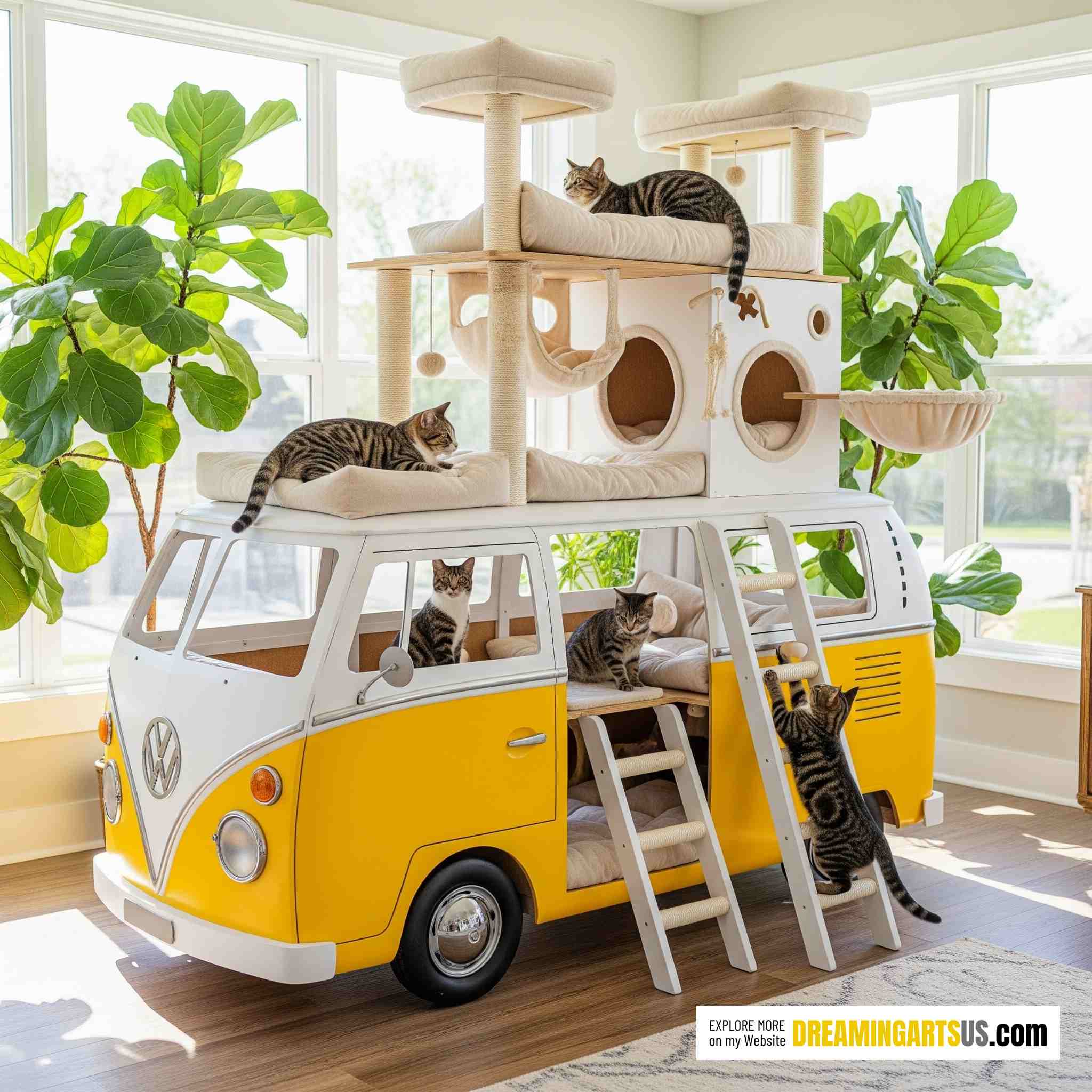 VW Bus Cat Tree