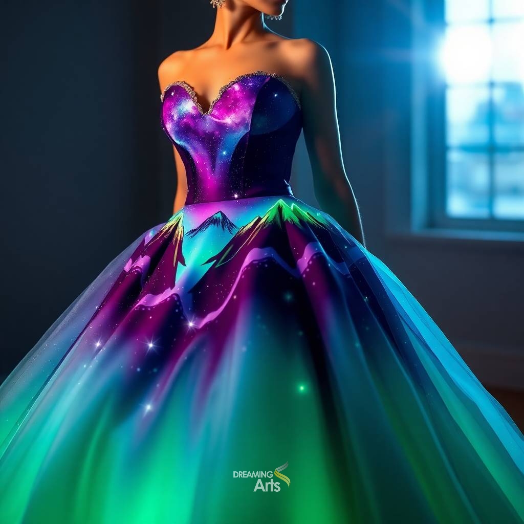 Aurora Borealis Gown
