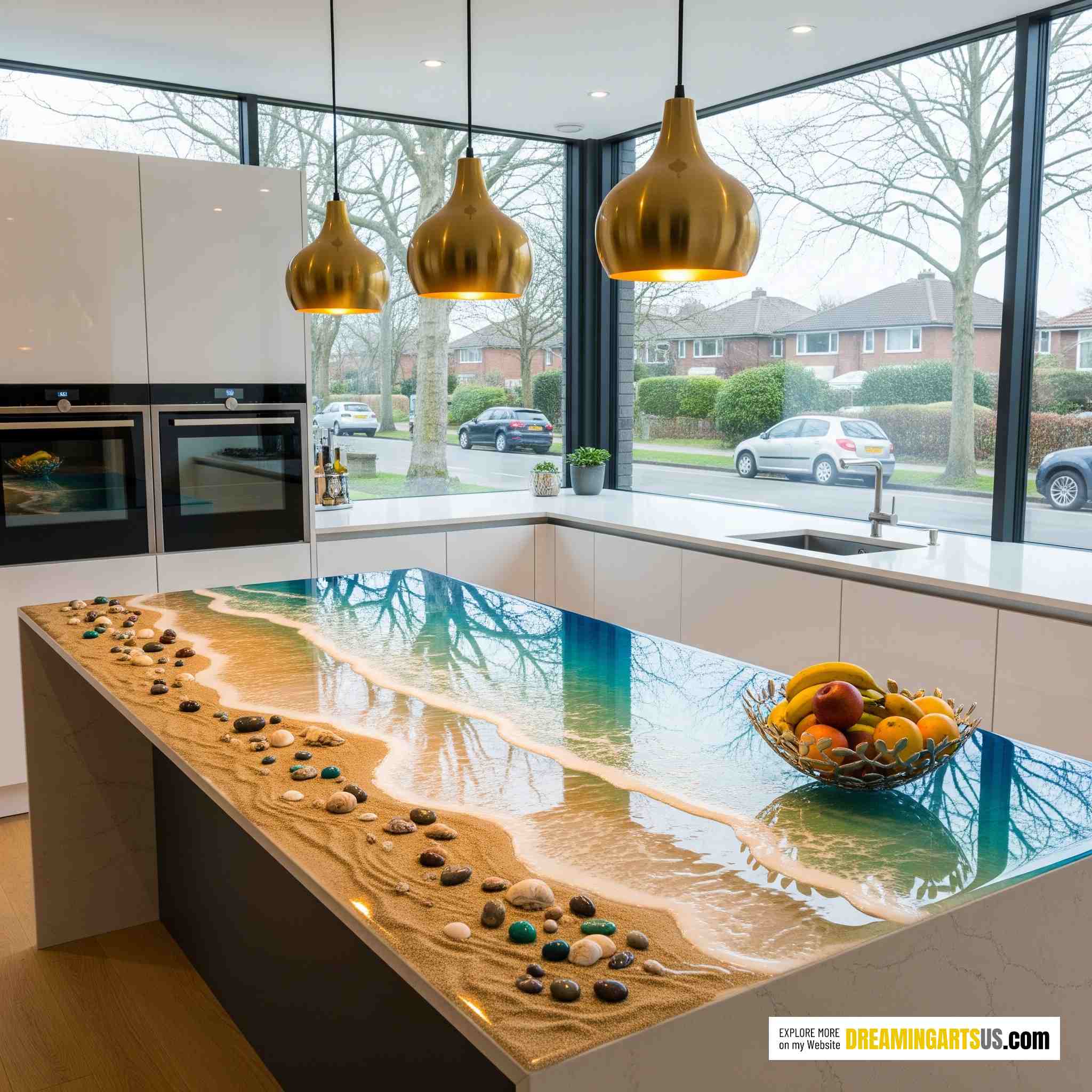 Beach Countertop Kitchen Island