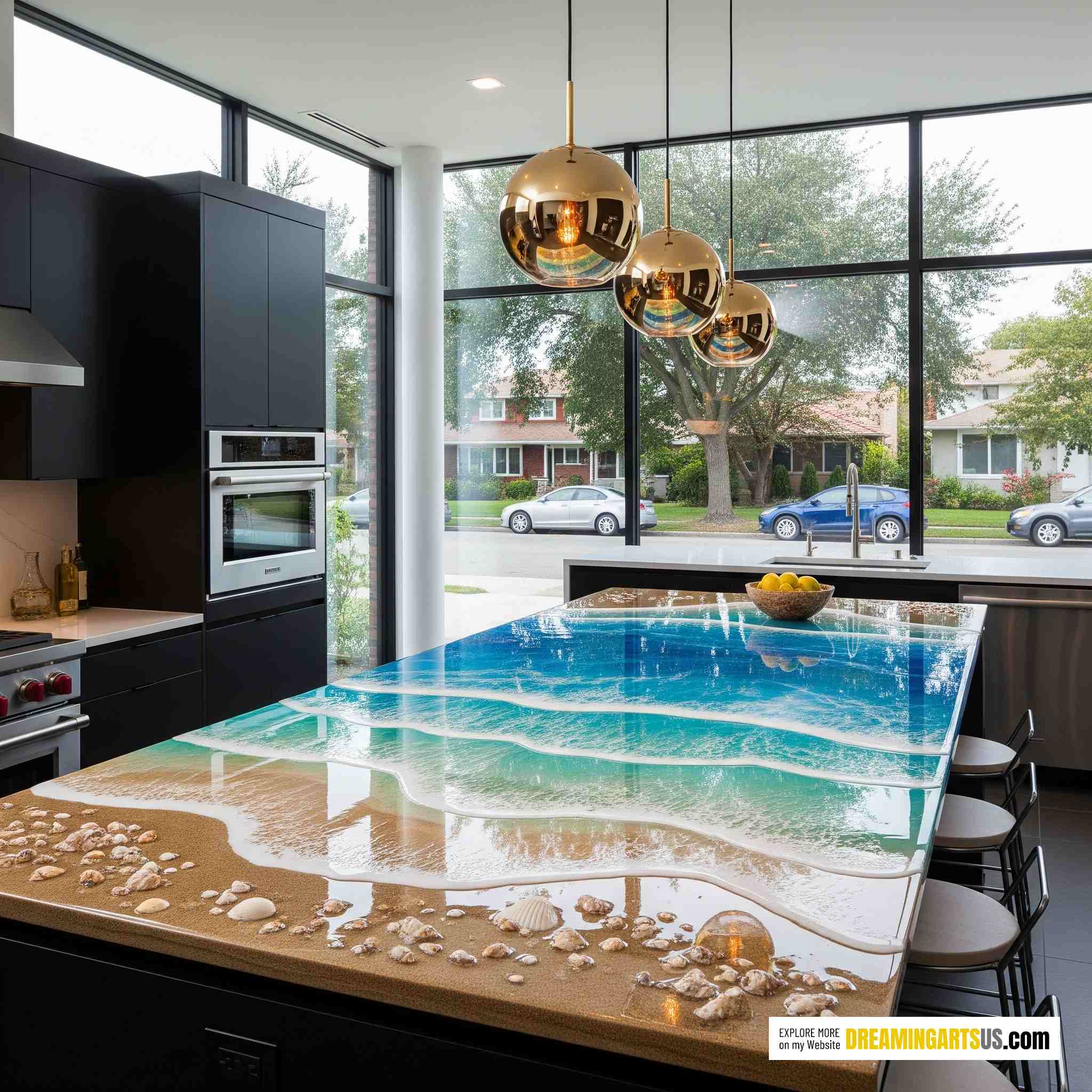 Beach Countertop Kitchen Island