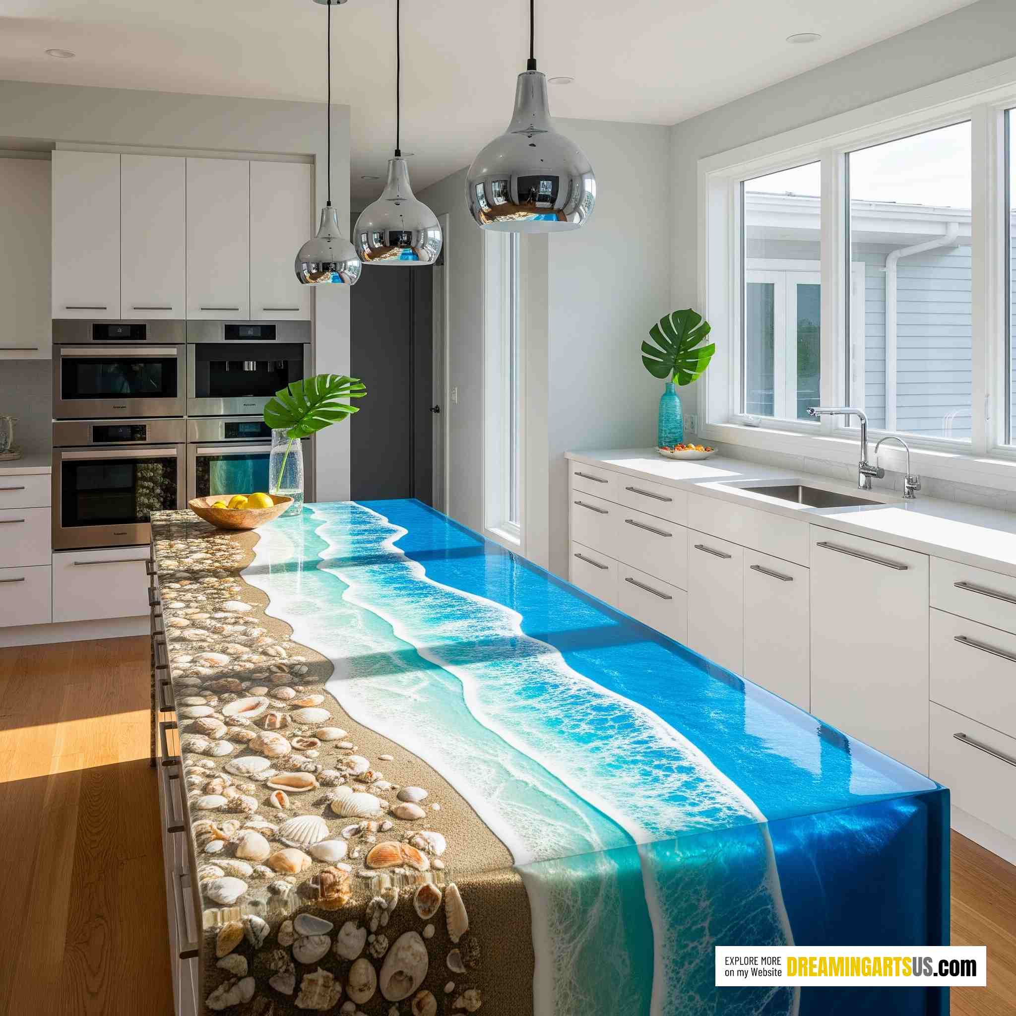 Beach Countertop Kitchen Island