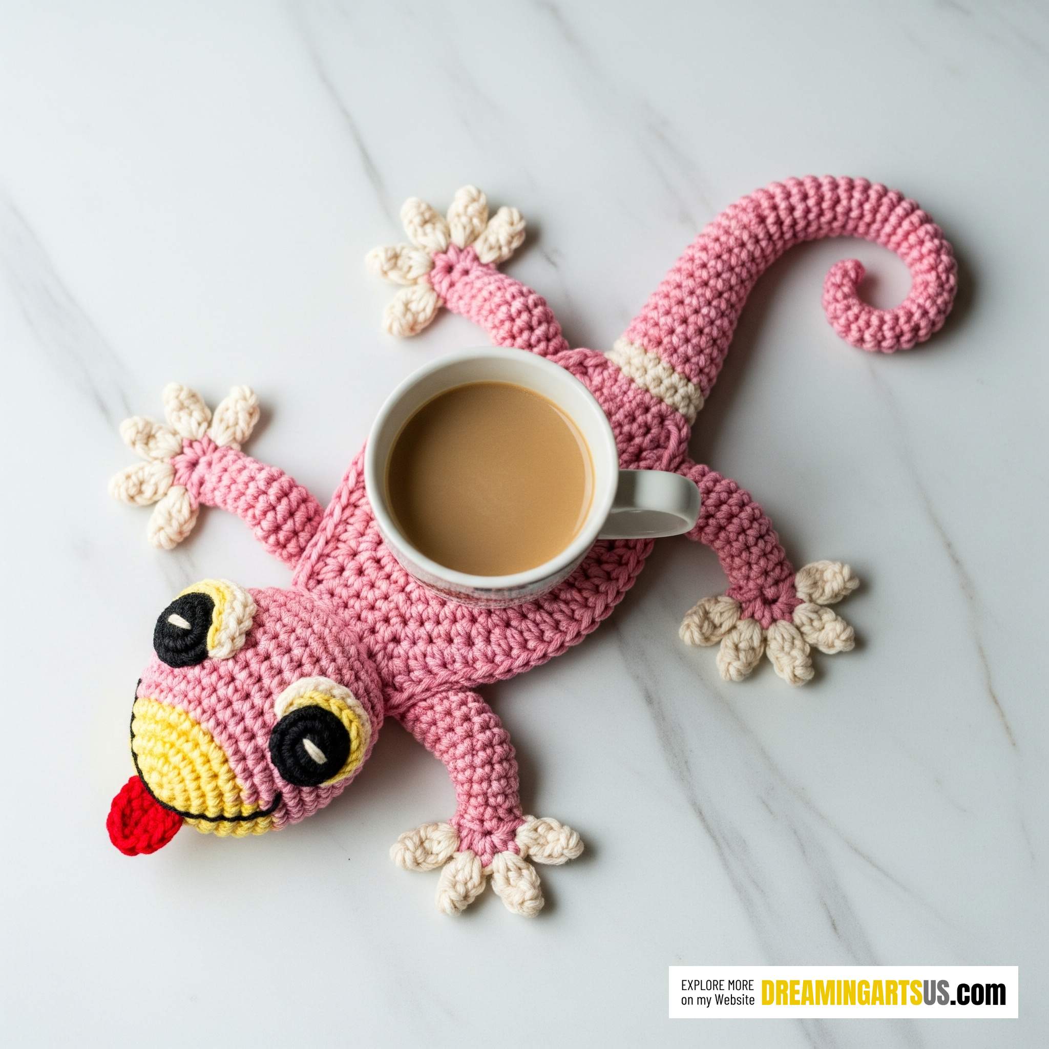 Crochet Lizard Coaster