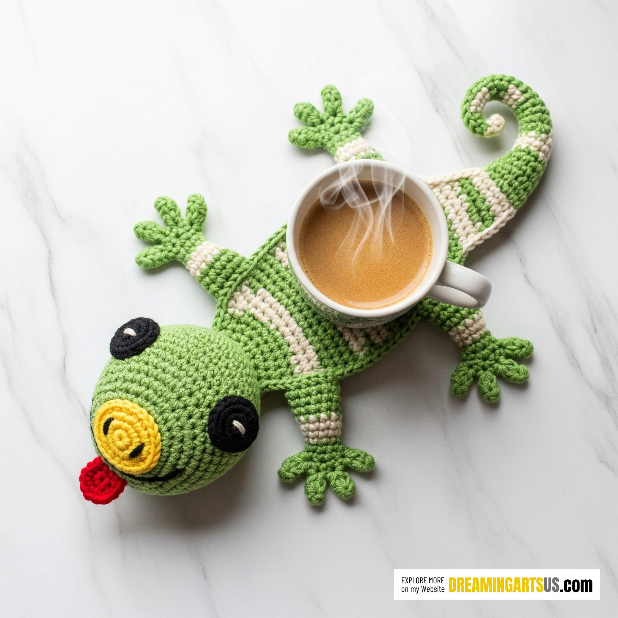 Crochet Lizard Coaster