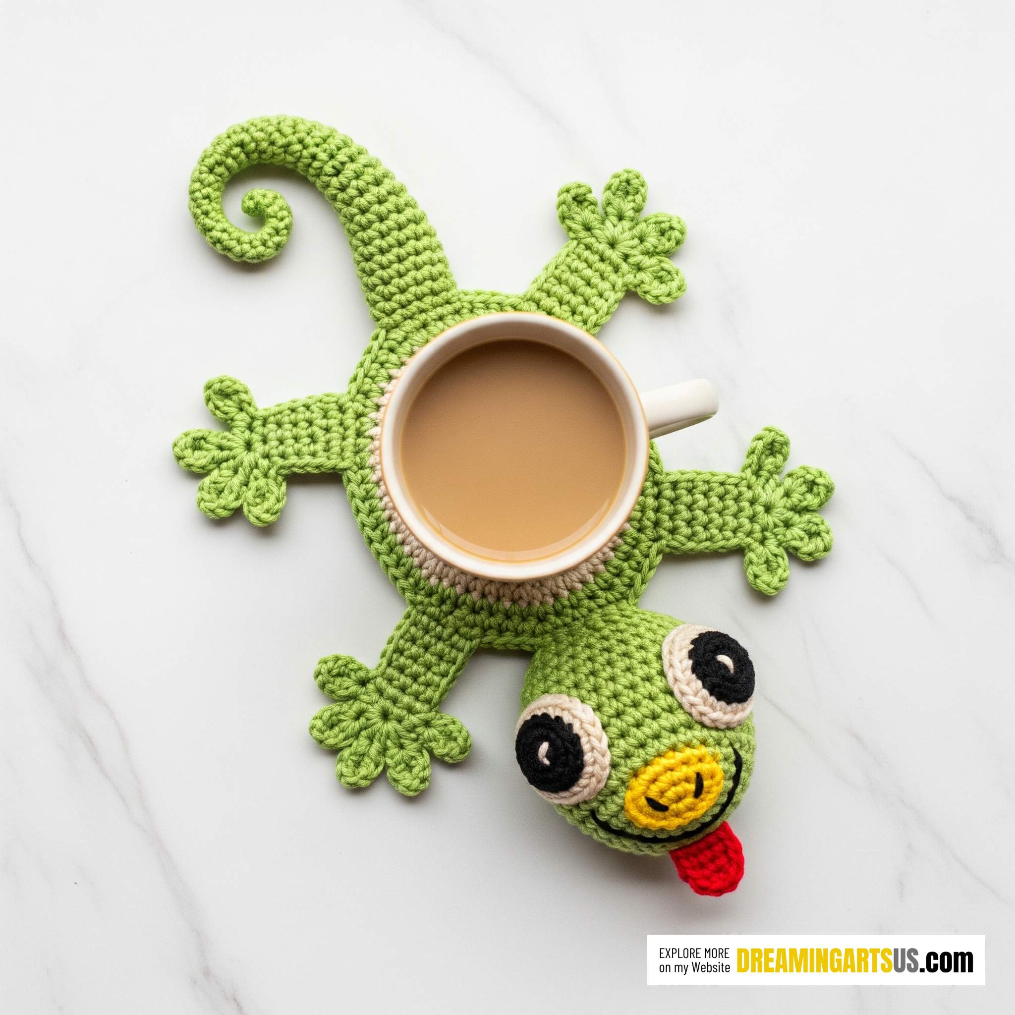 Crochet Lizard Coasters