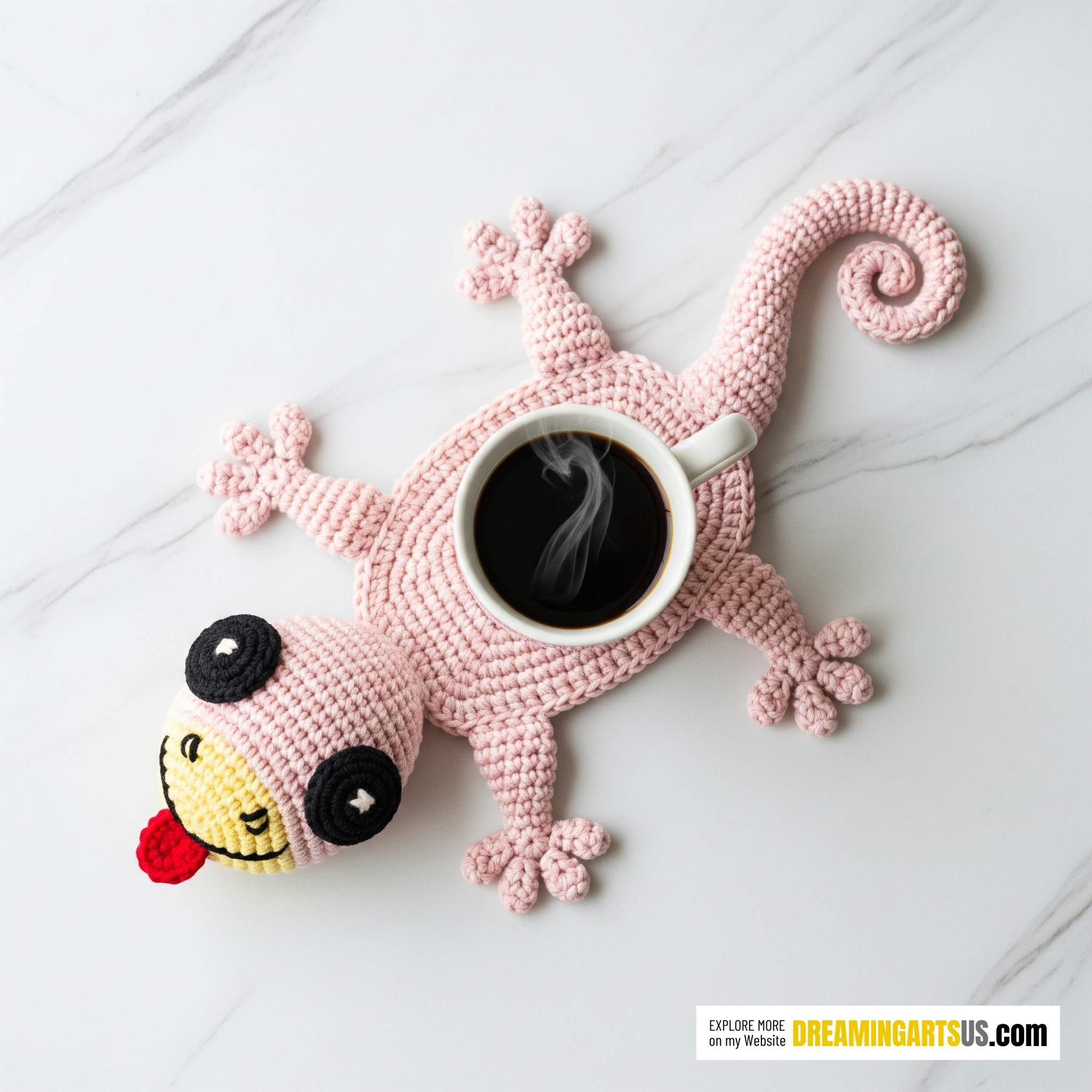 Crochet Lizard Coaster