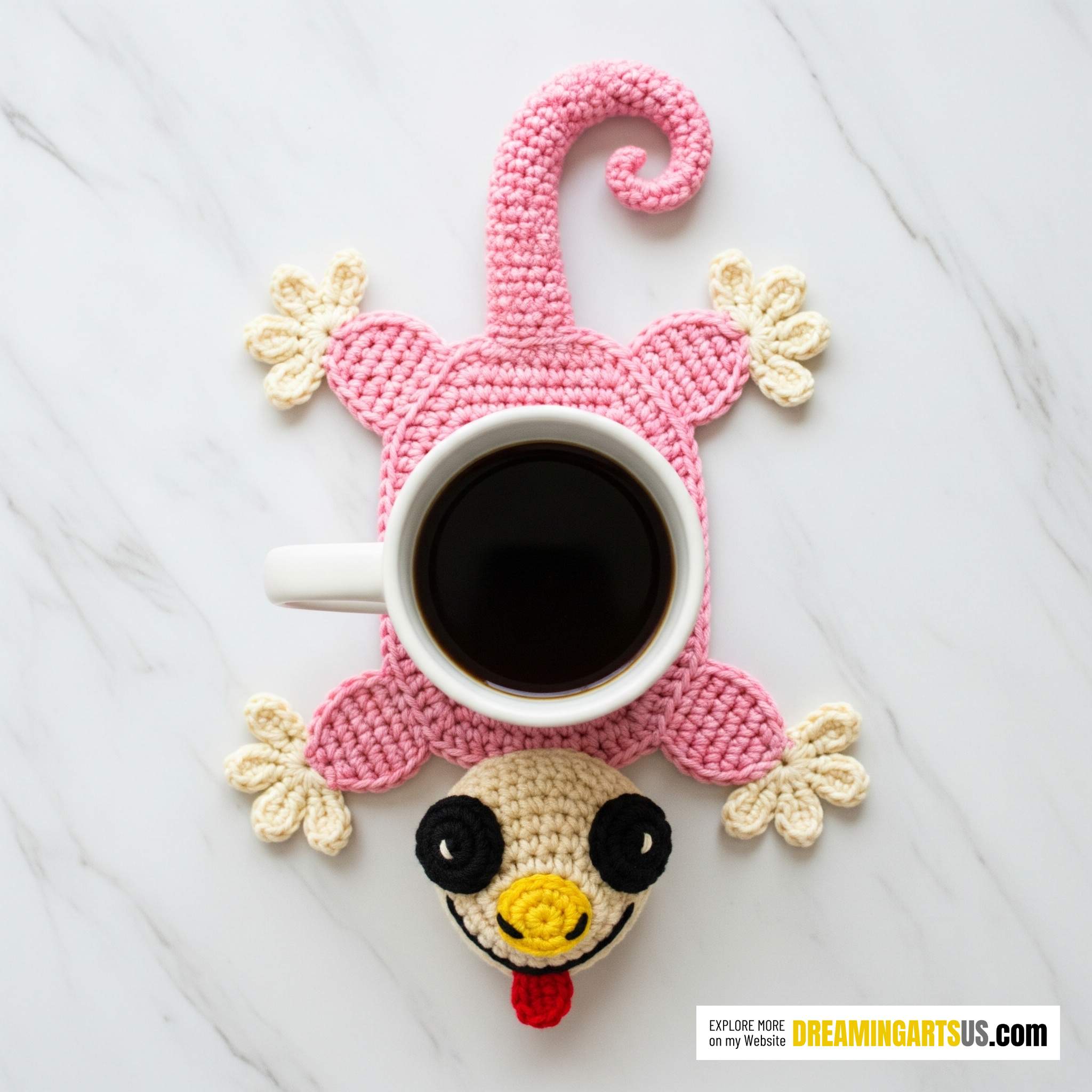 Crochet Lizard Coaster