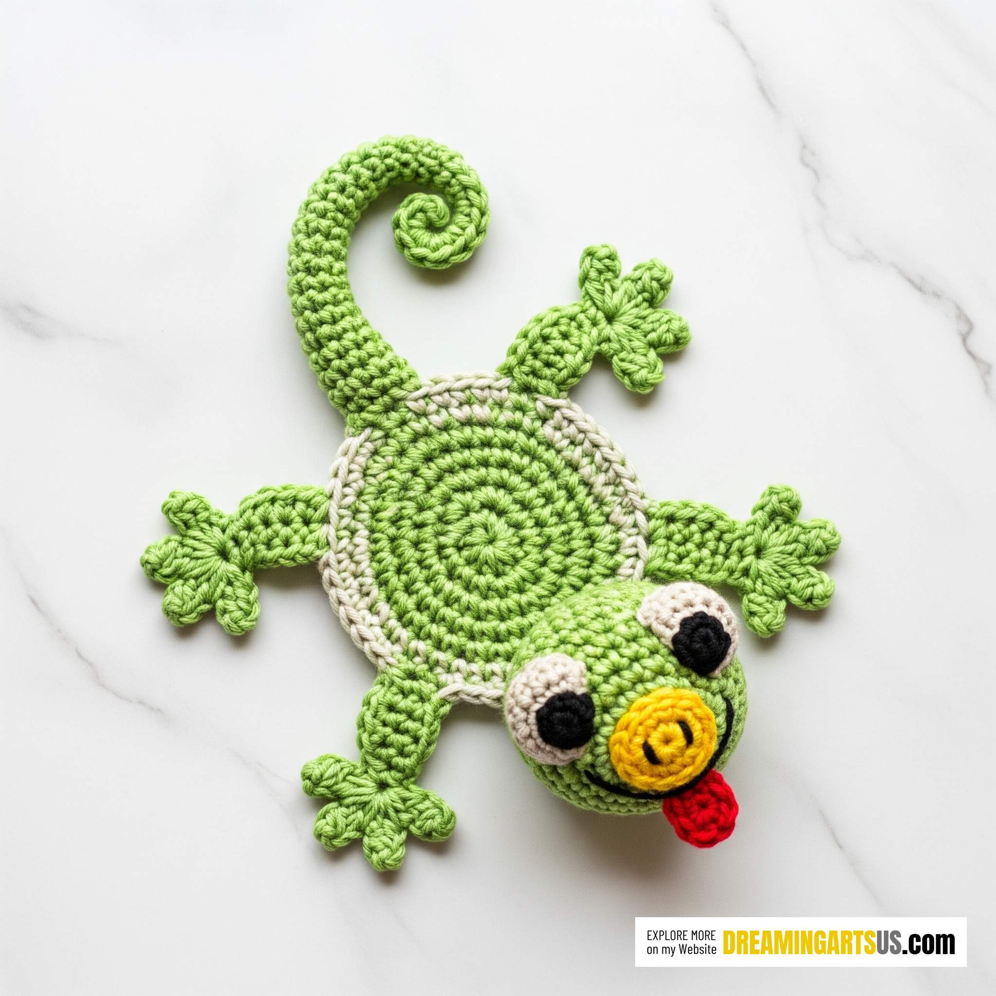 Crochet Lizard Coasters