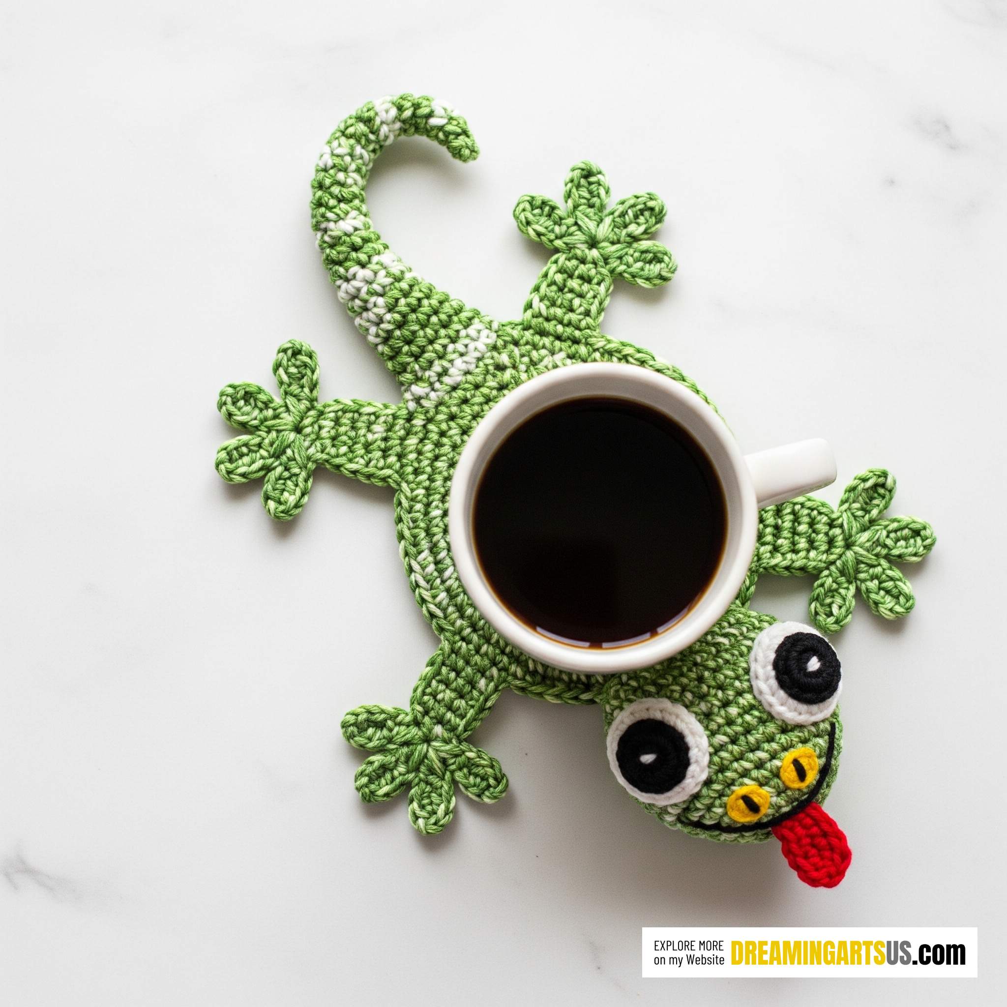 Crochet Lizard Coasters