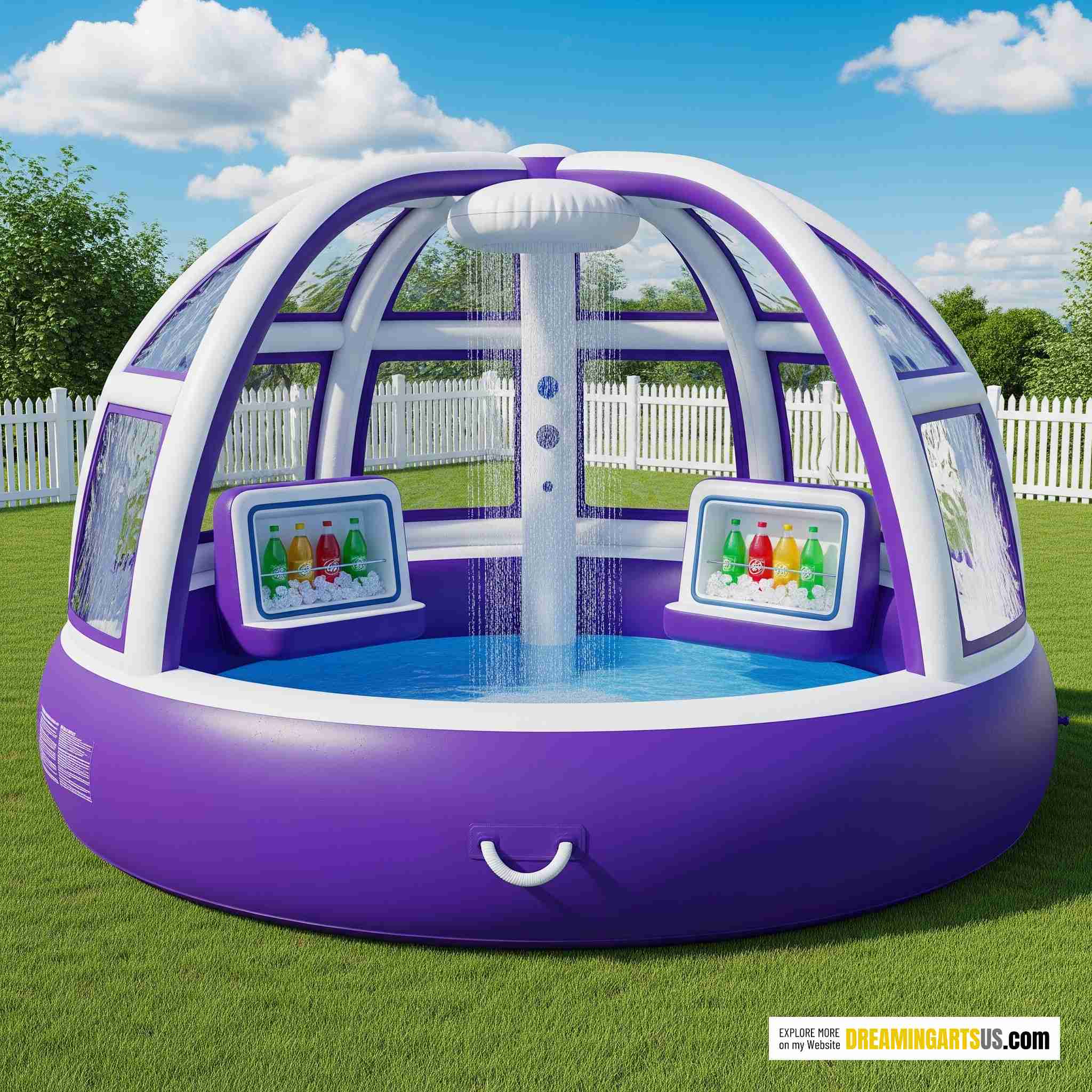 Inflatable Shower Paddling Pools with Built-In Coolers