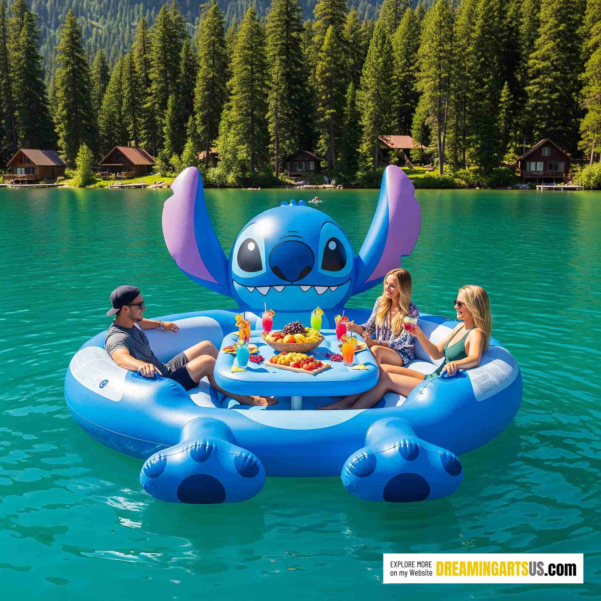 Inflatable Stitch Lake Party Floats