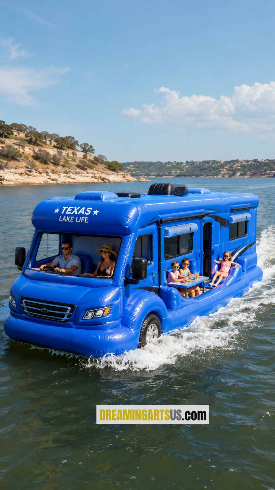 giant inflatable RV lake float