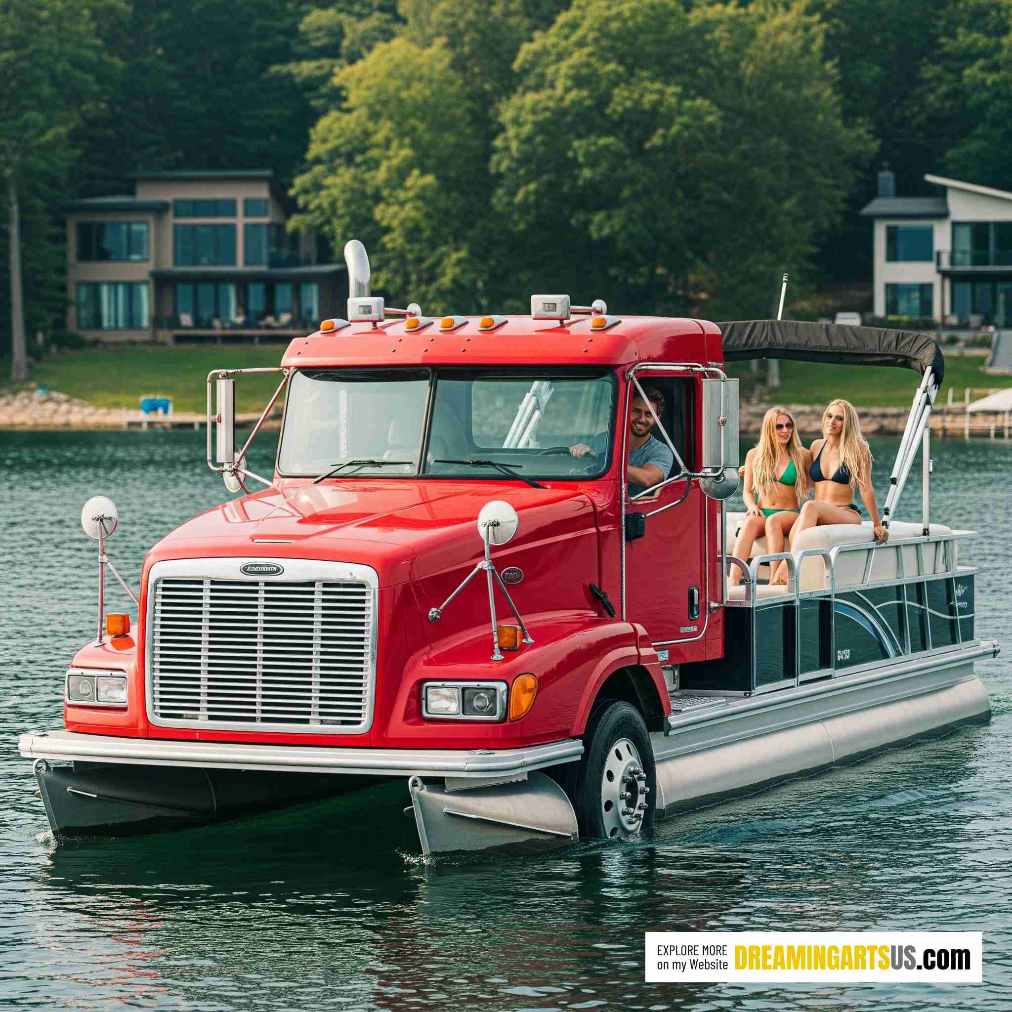 Semi-truck Pontoons