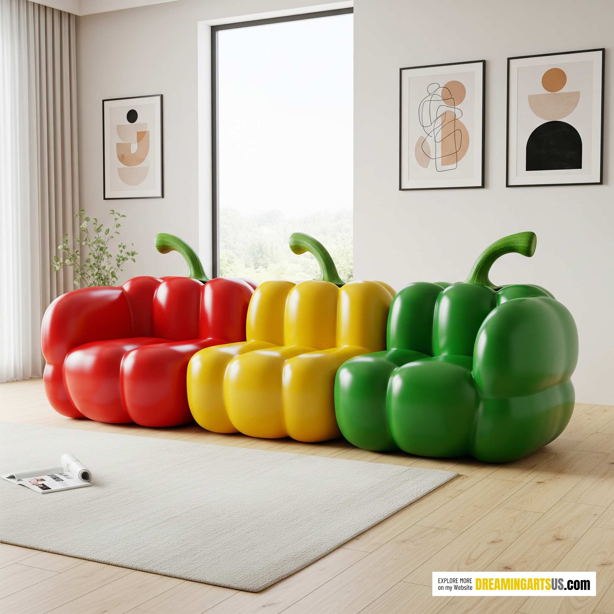 bell pepper shaped sofa