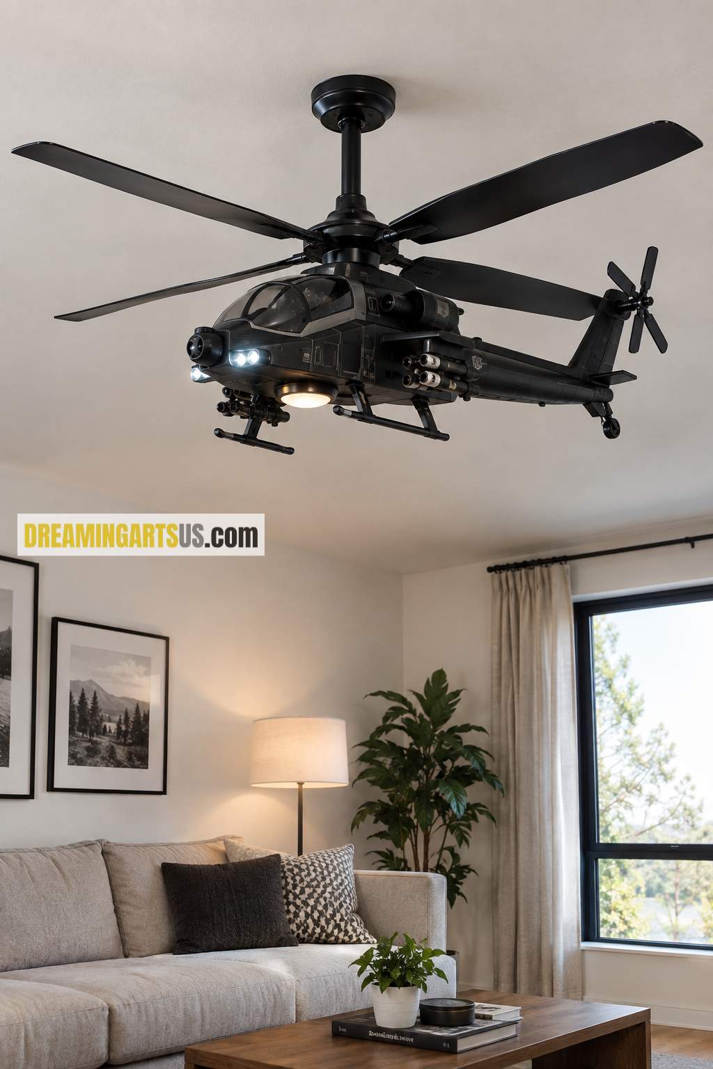 Military Helicopter Ceiling Fan