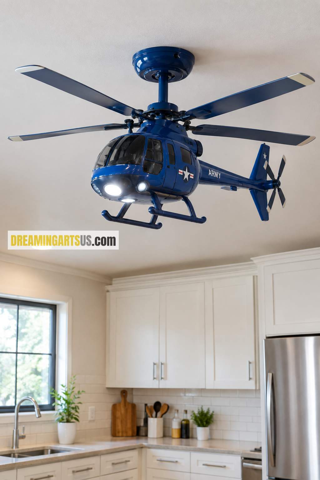 Helicopter LED Ceiling Fan Lamp