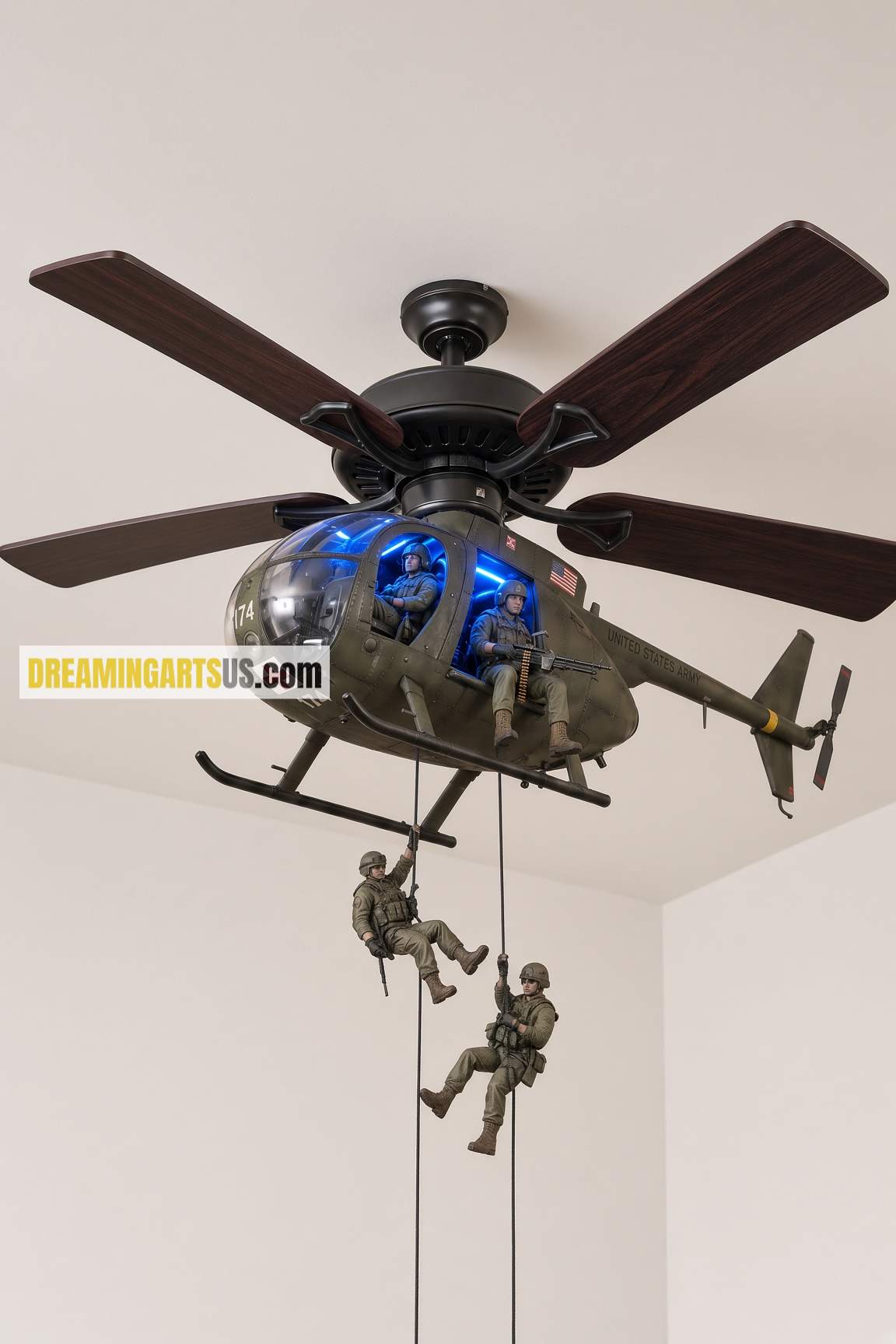 Helicopter LED Ceiling Fan Lamp