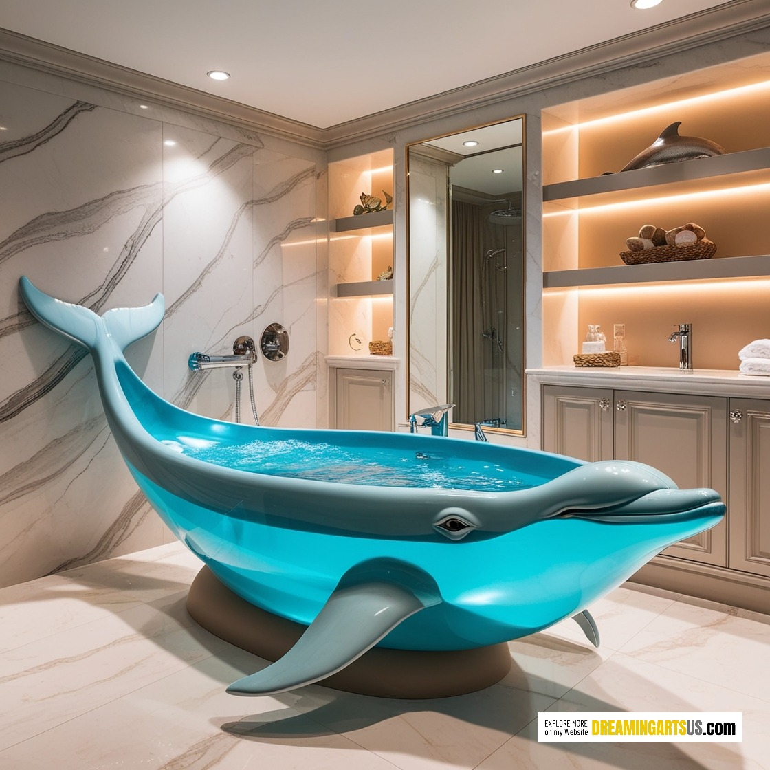 Dolphin Shaped Bathtub