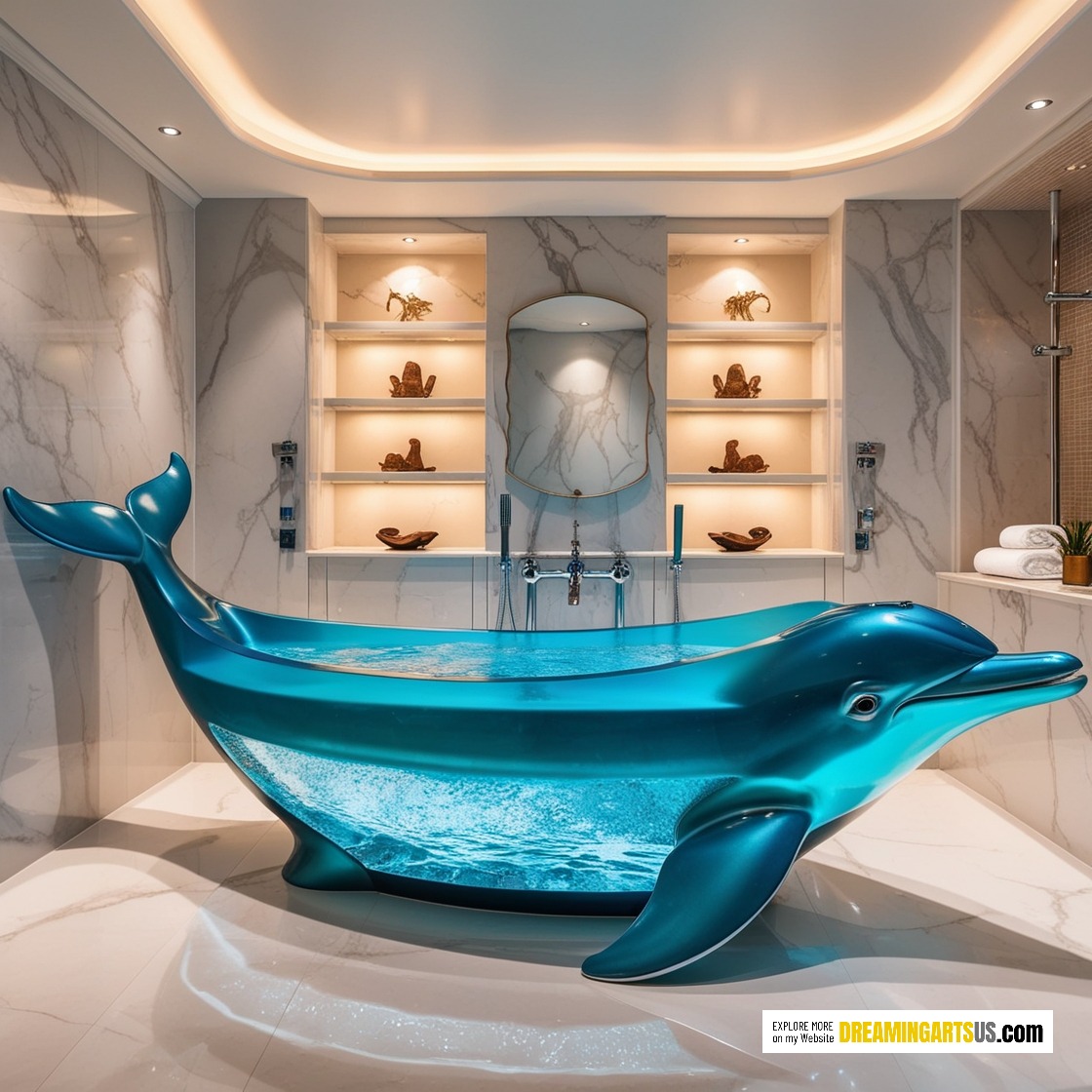 Dolphin Shaped Bathtub