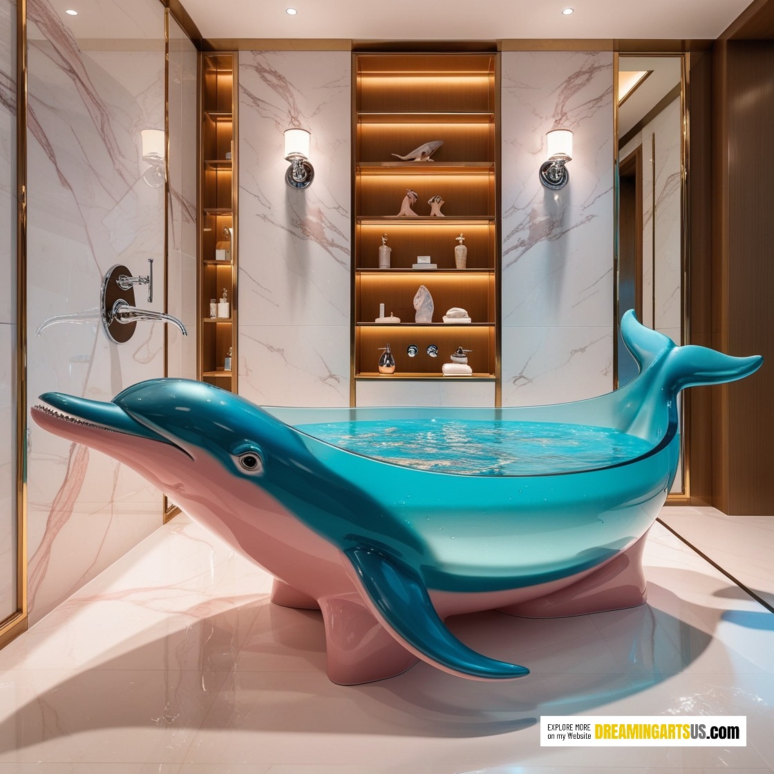Dolphin Shaped Bathtub
