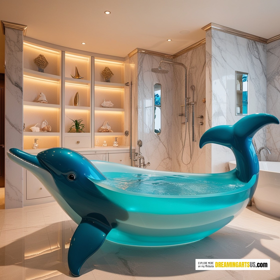 Dolphin Shaped Bathtub