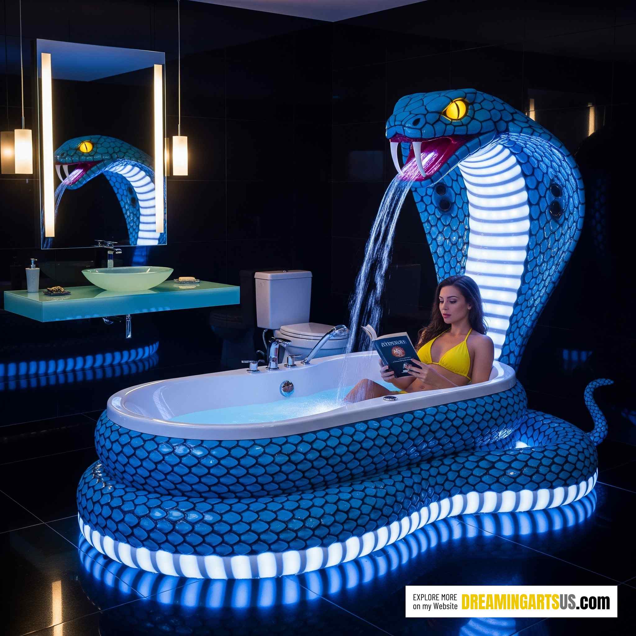 Snake Shaped Bathtub