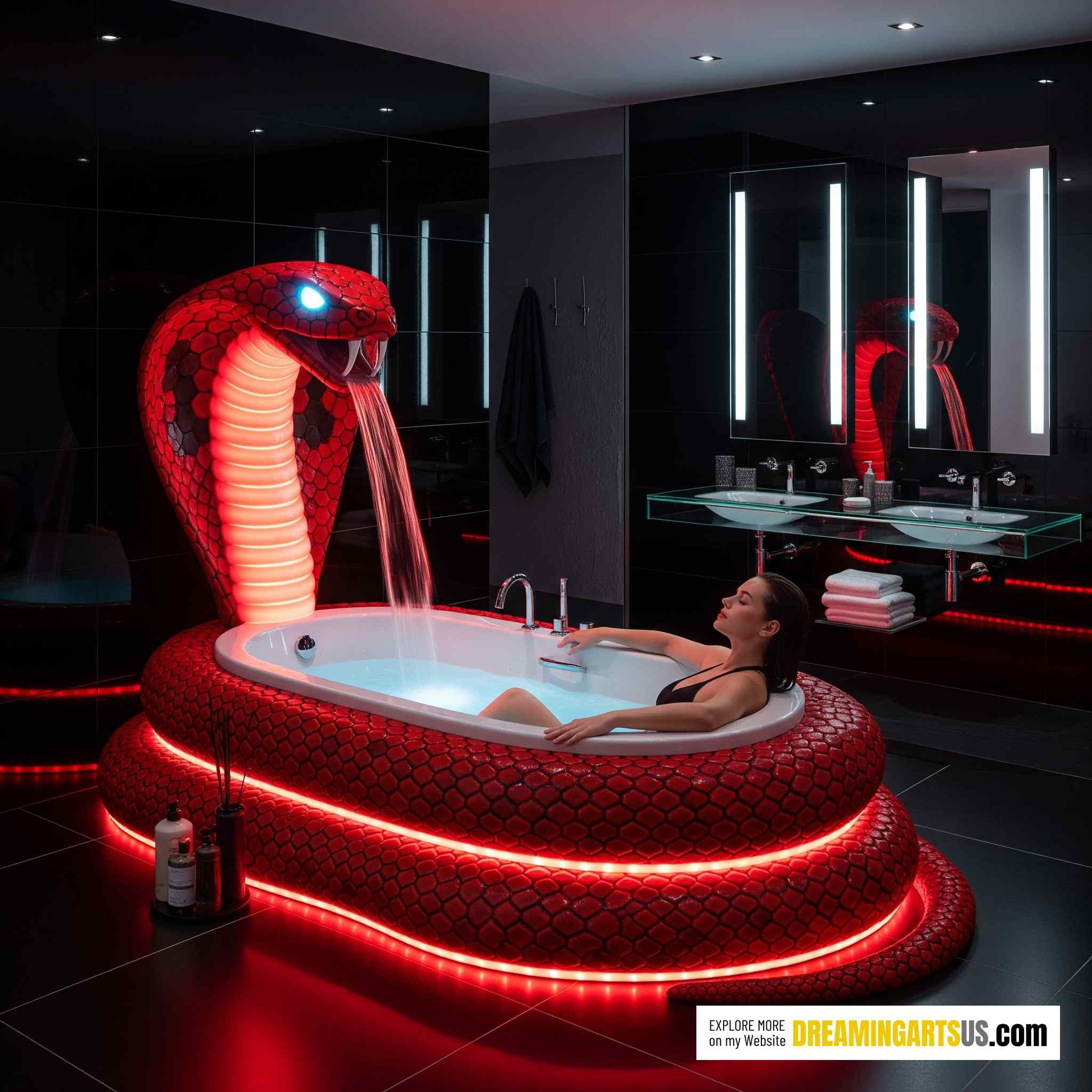 Snake Shaped Bathtub