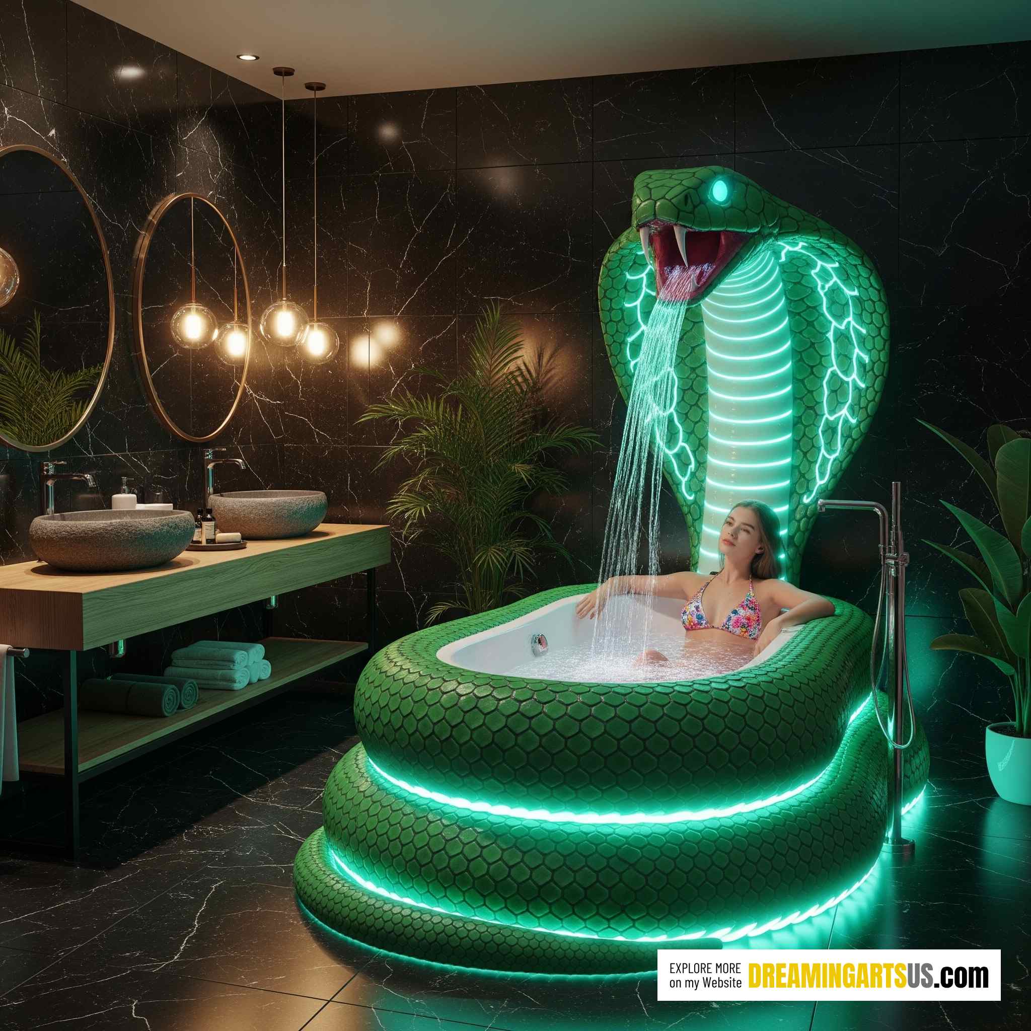 Stunning Snake Bathtub