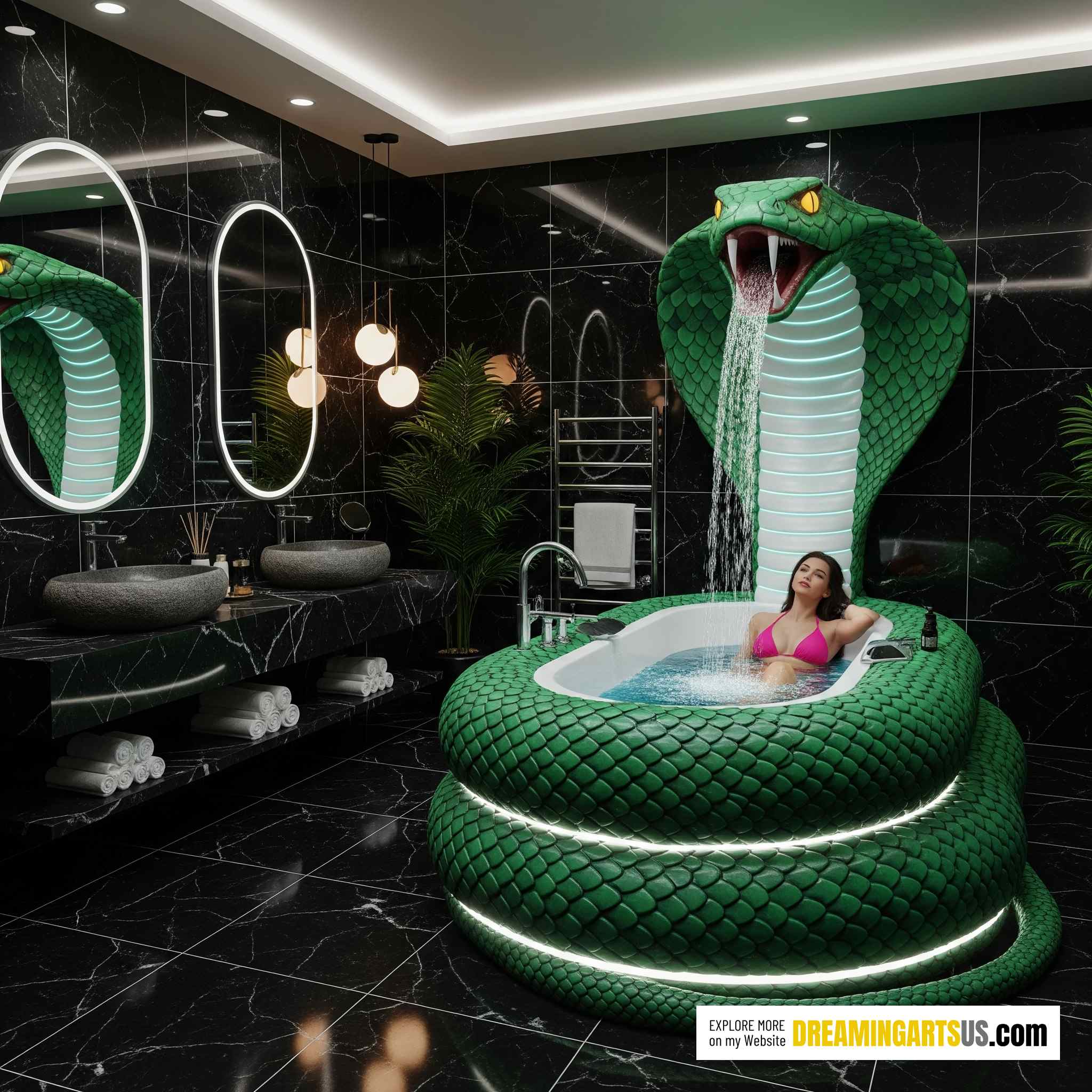 Stunning Snake Bathtub