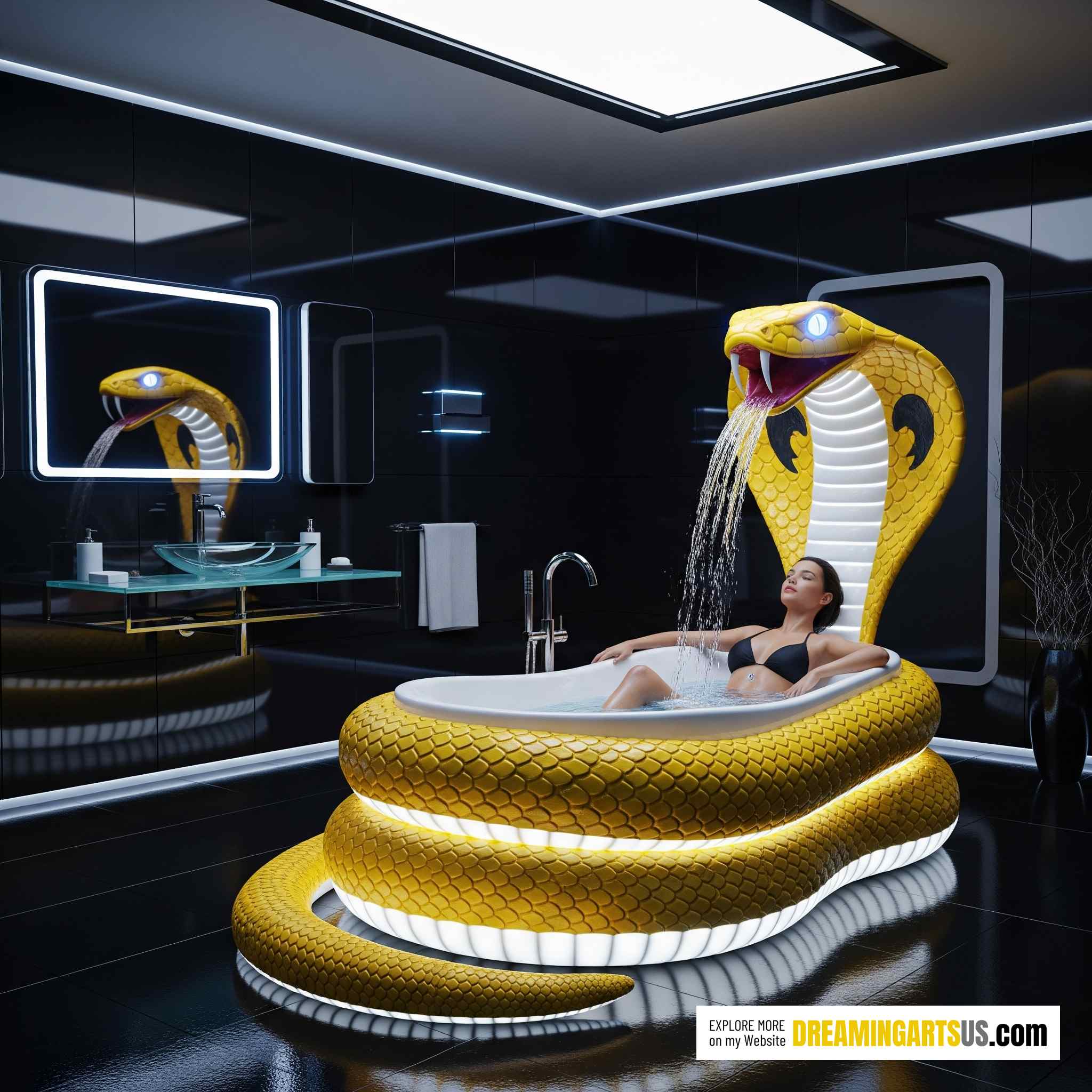 Snake Shaped Bathtub