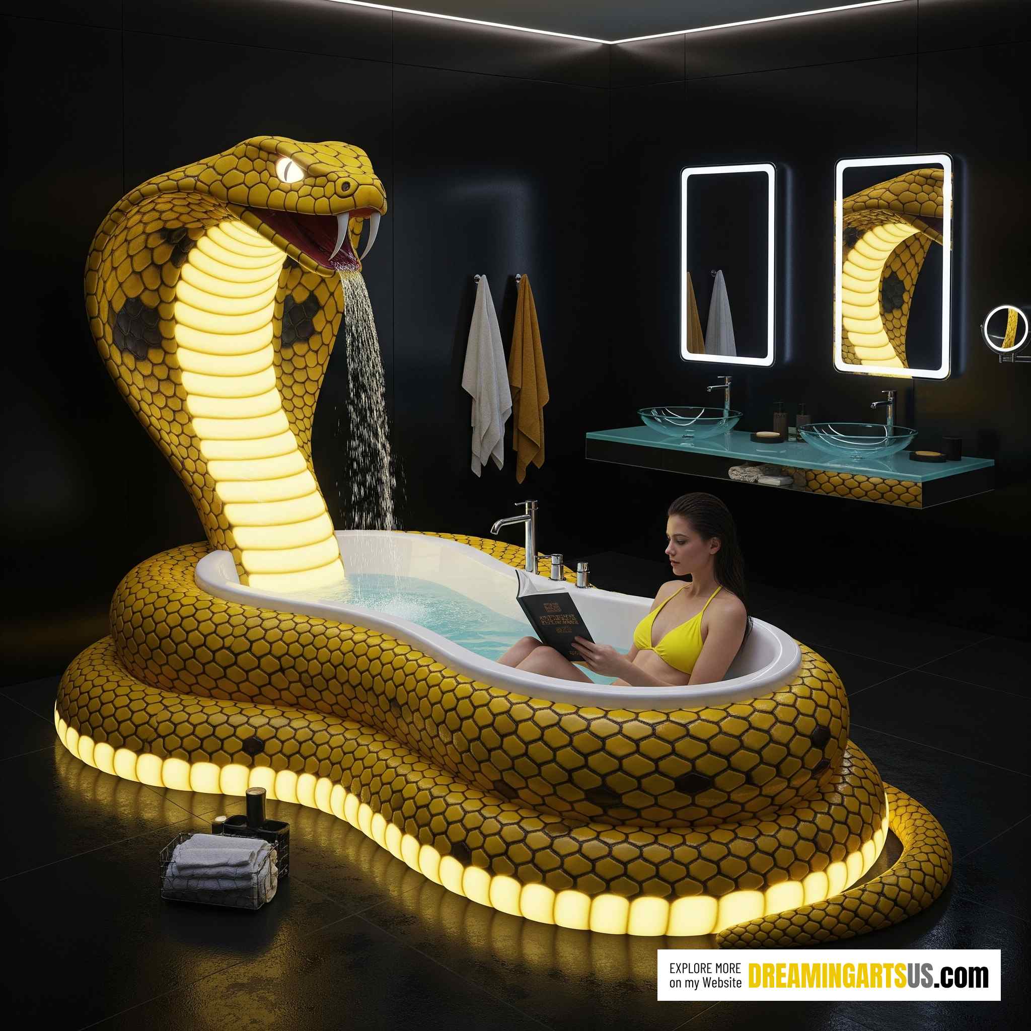Snake Shaped Bathtub