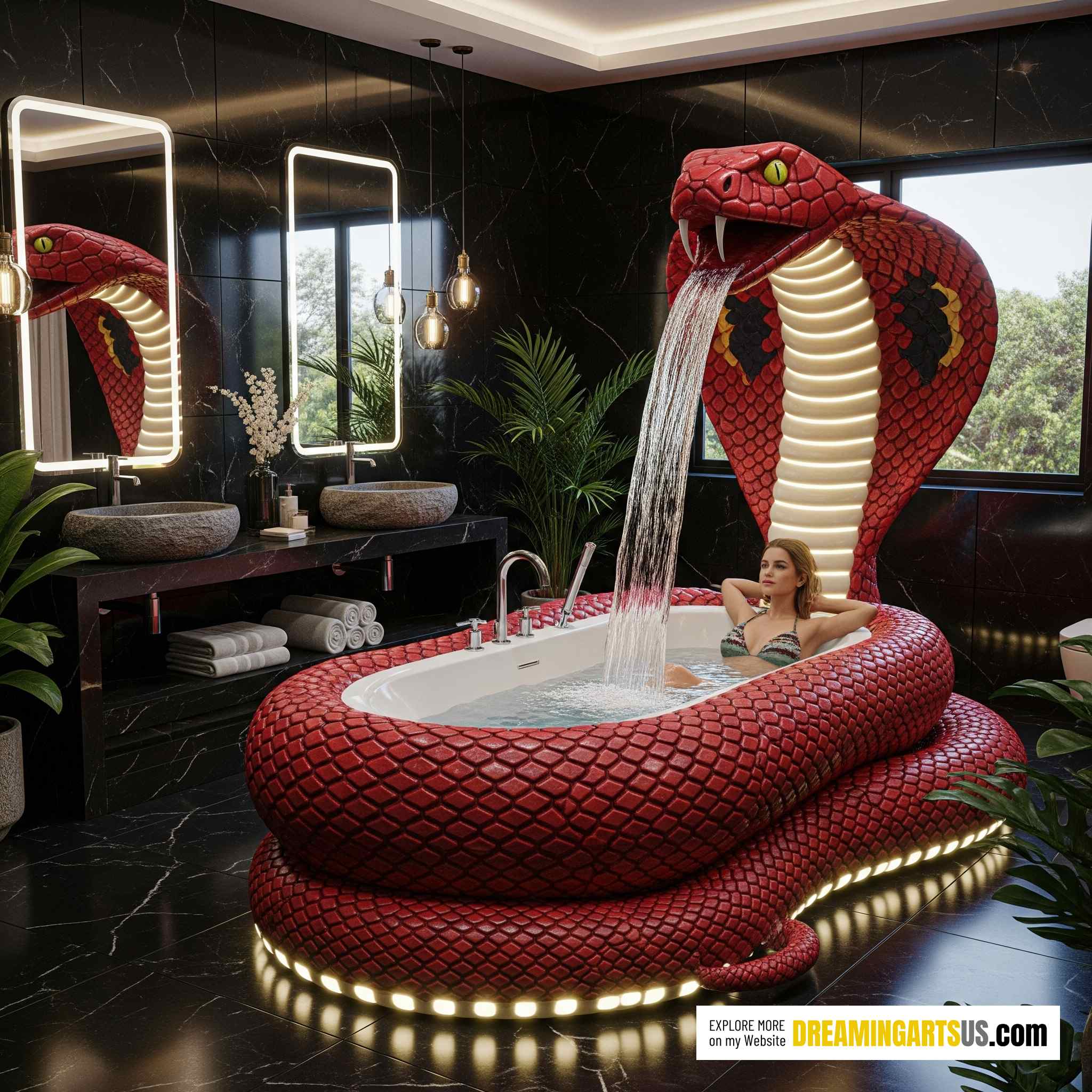 Stunning Snake Bathtub