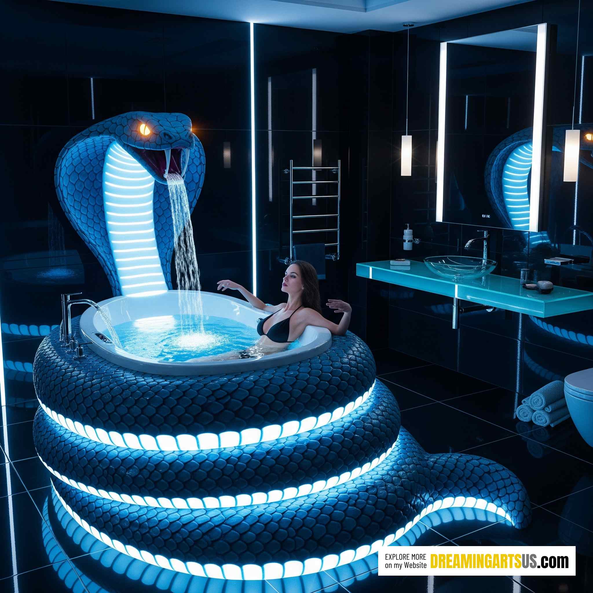 Stunning Snake Bathtub