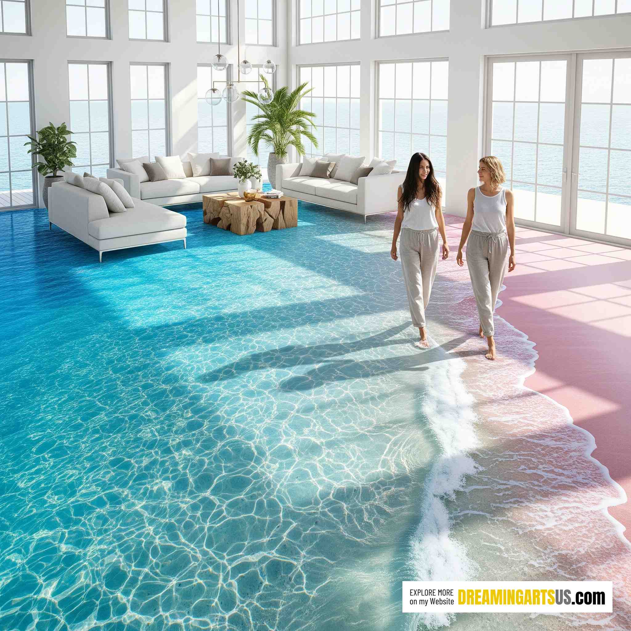 Beach Scene Epoxy Flooring