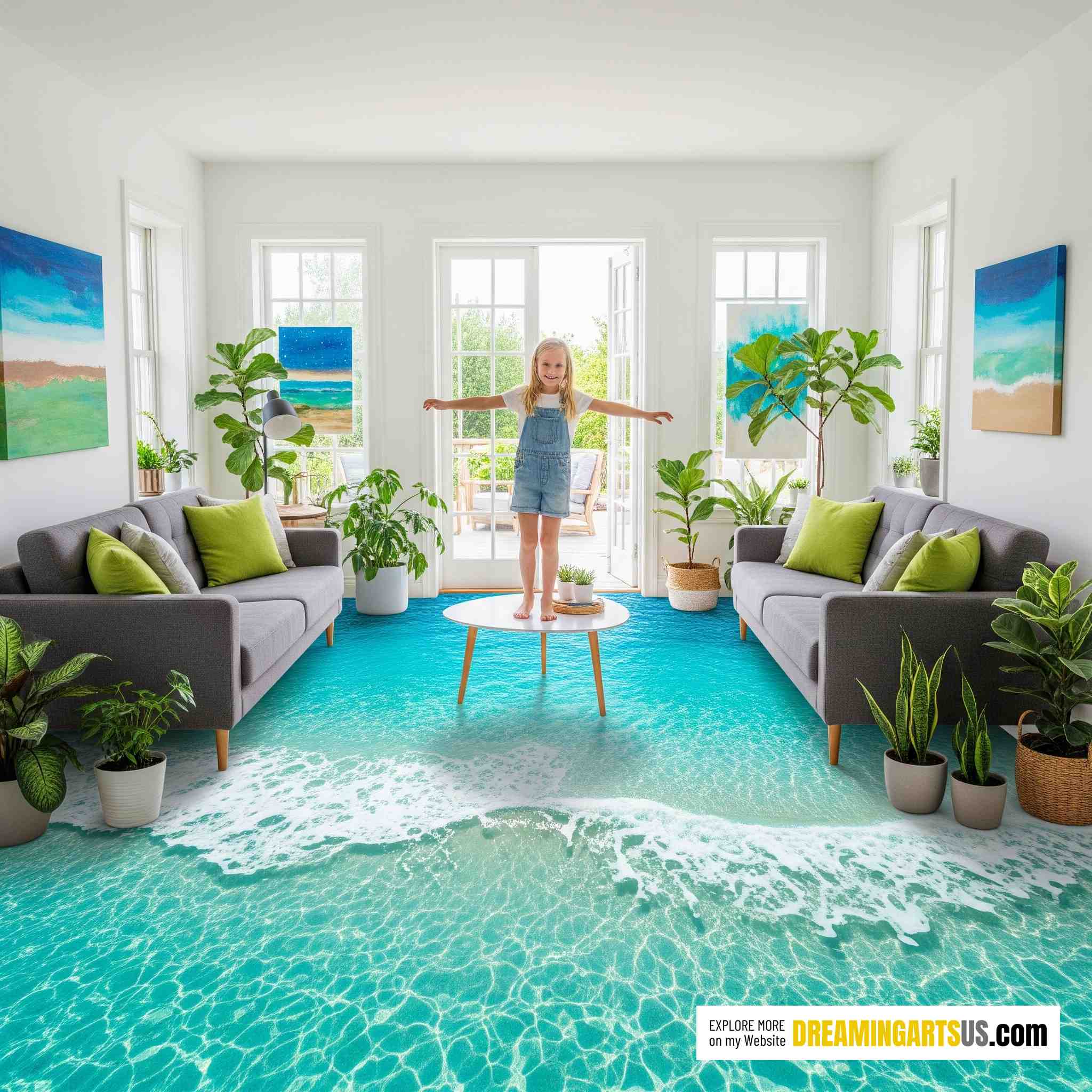 Beach Scene Epoxy Flooring