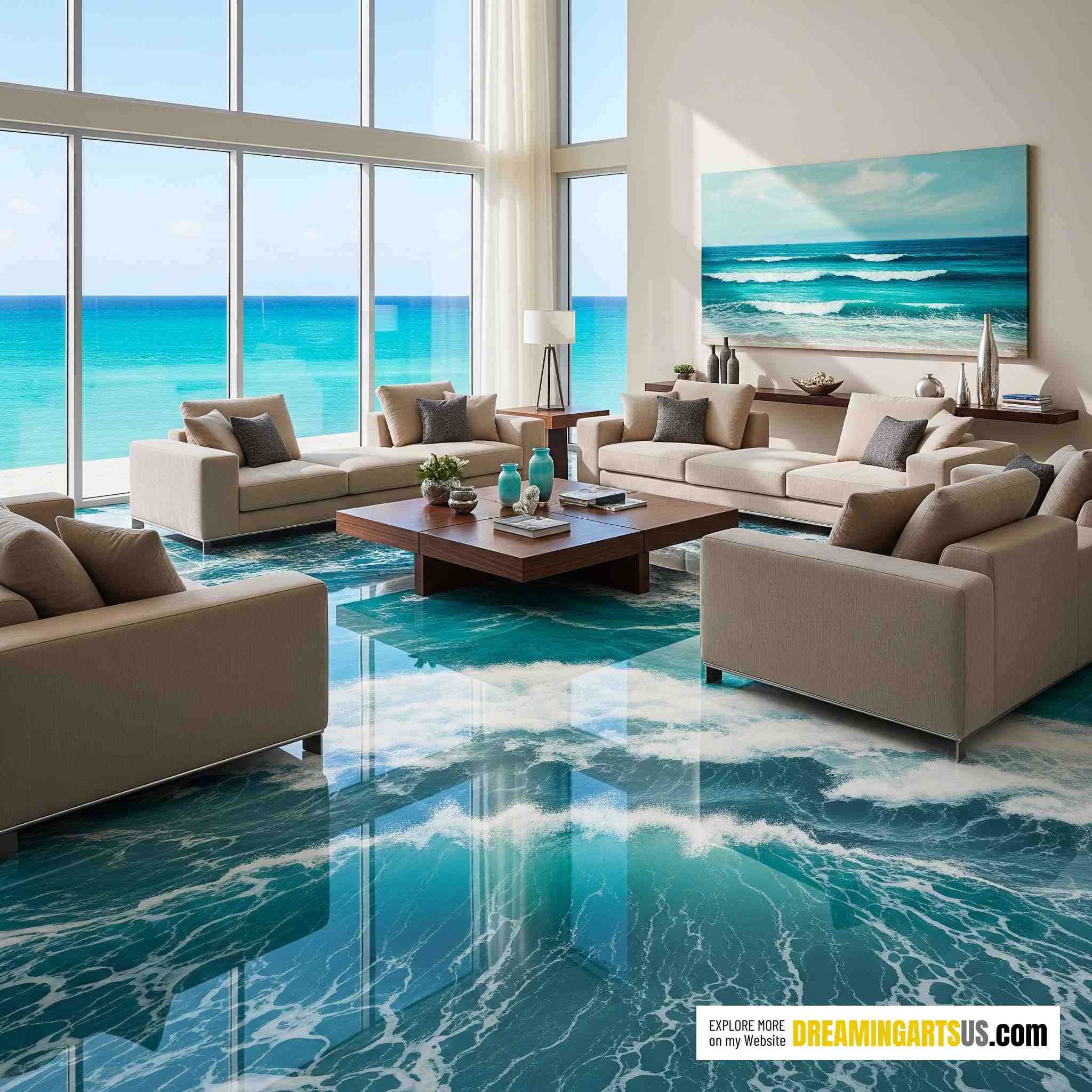 Beach Scene Epoxy Flooring