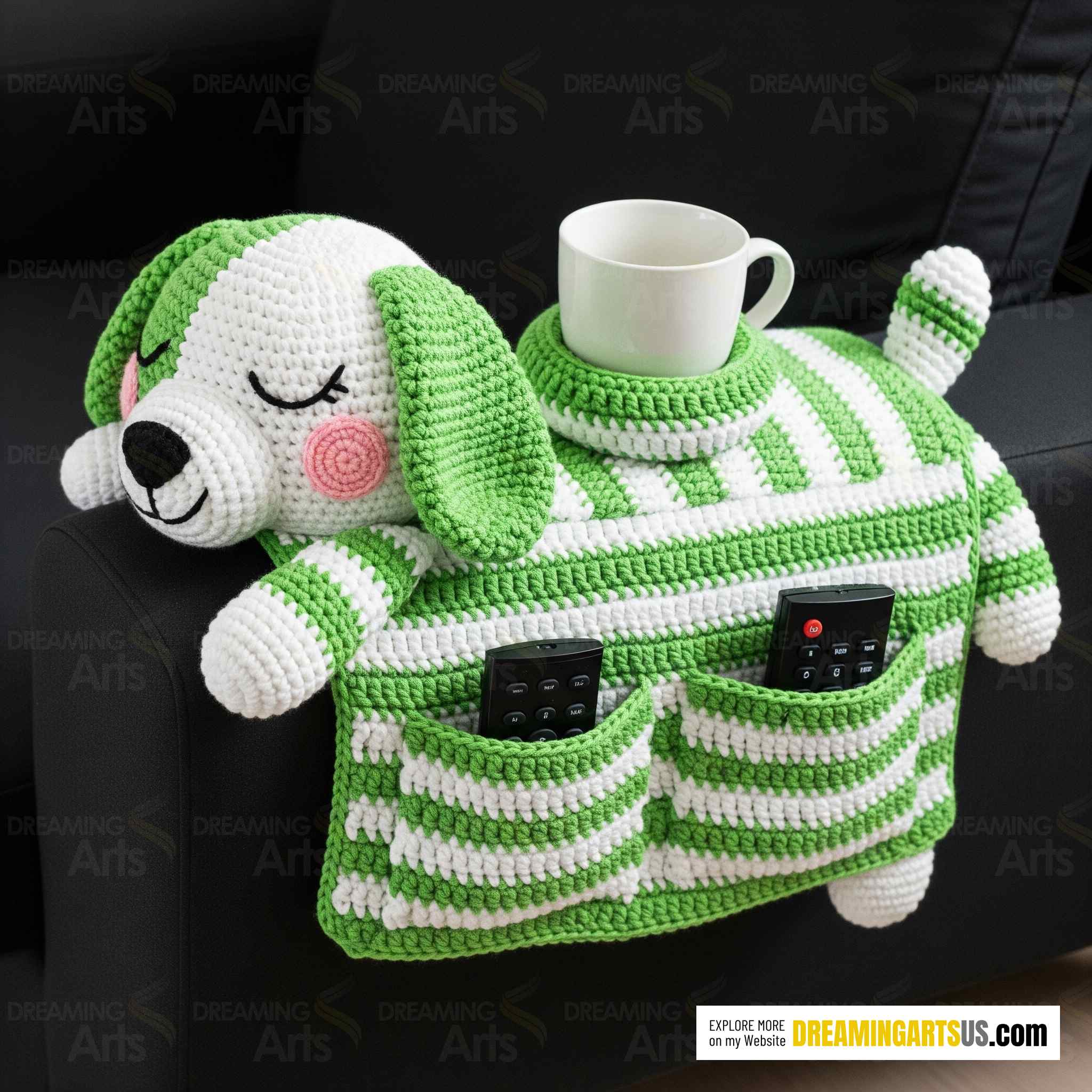 Crochet Dog Sofa Organizer